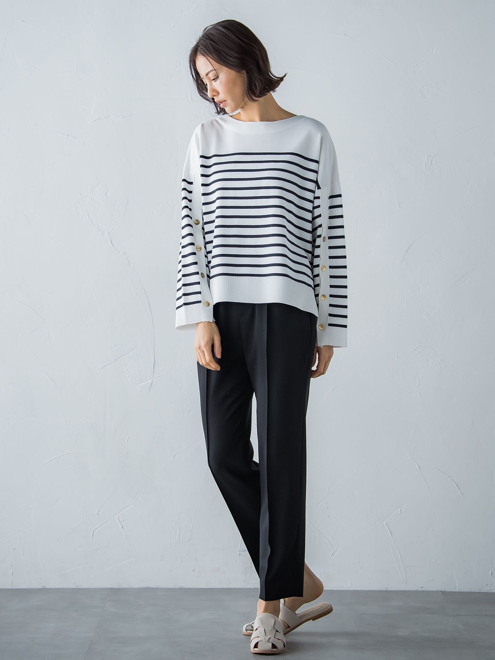 ドロストテーパードパンツ≪洗濯機で洗える≫