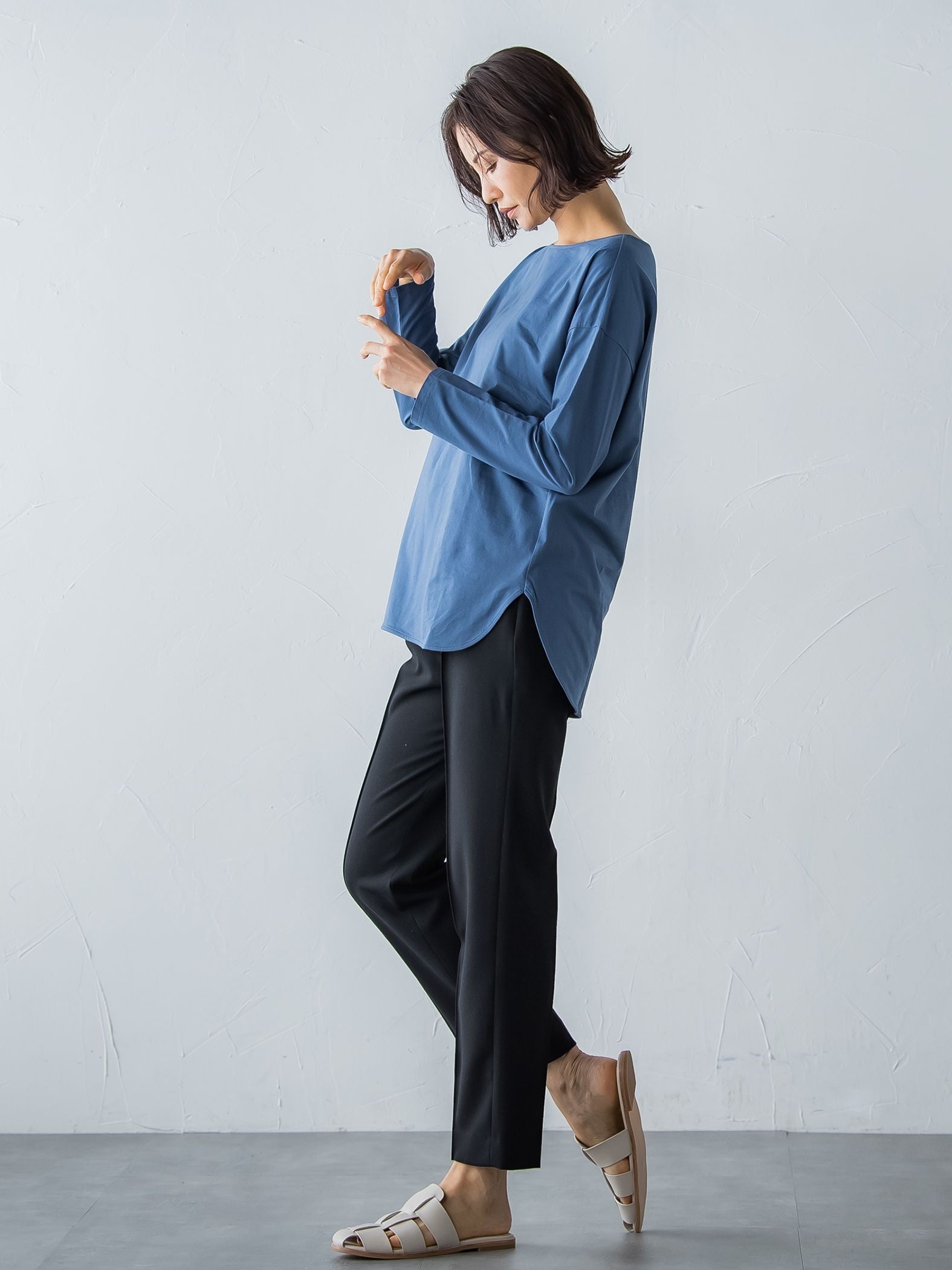 ドロストテーパードパンツ≪洗濯機で洗える≫
