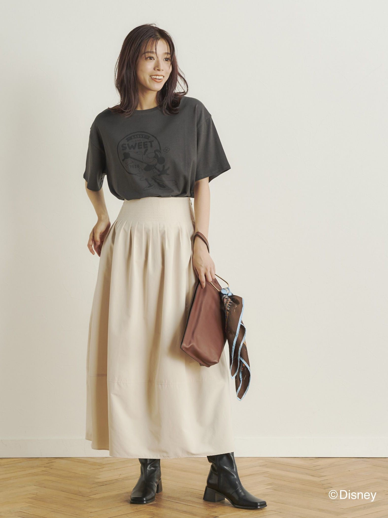 【BIOGRACE】ミニーマウスTシャツ≪蒸気船ウィリー≫