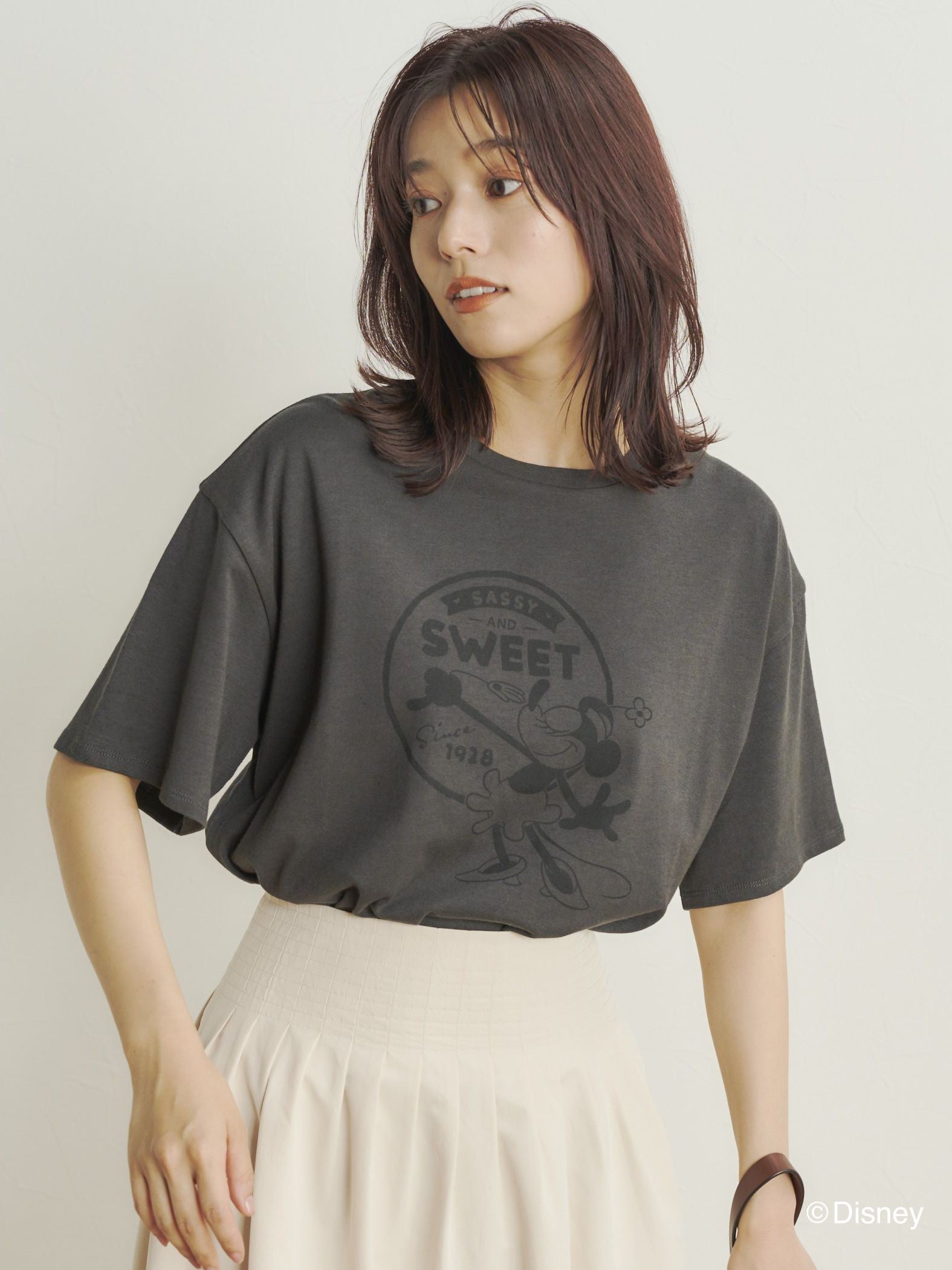 【BIOGRACE】ミニーマウスTシャツ≪蒸気船ウィリー≫