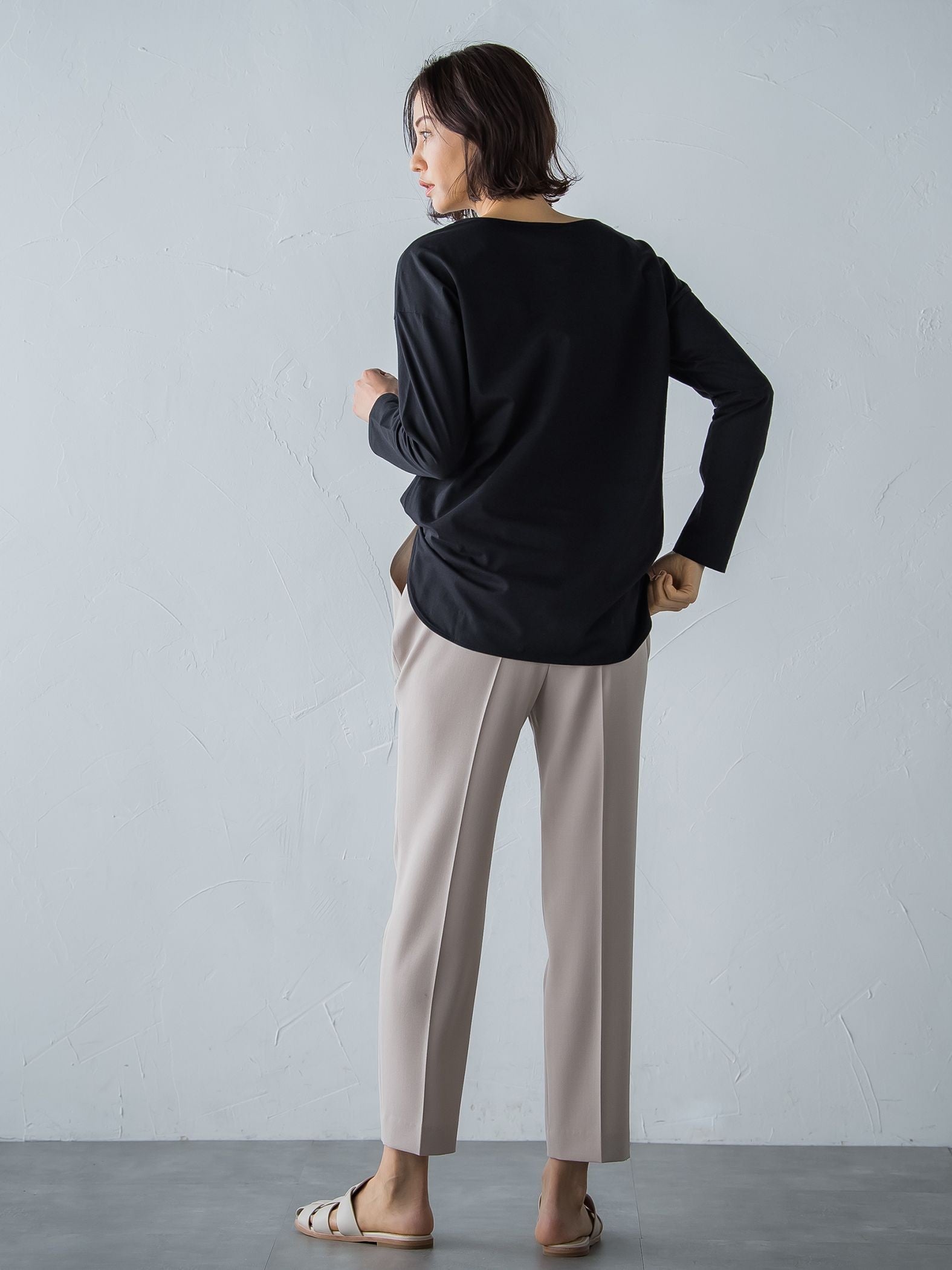 ドロストテーパードパンツ≪洗濯機で洗える≫