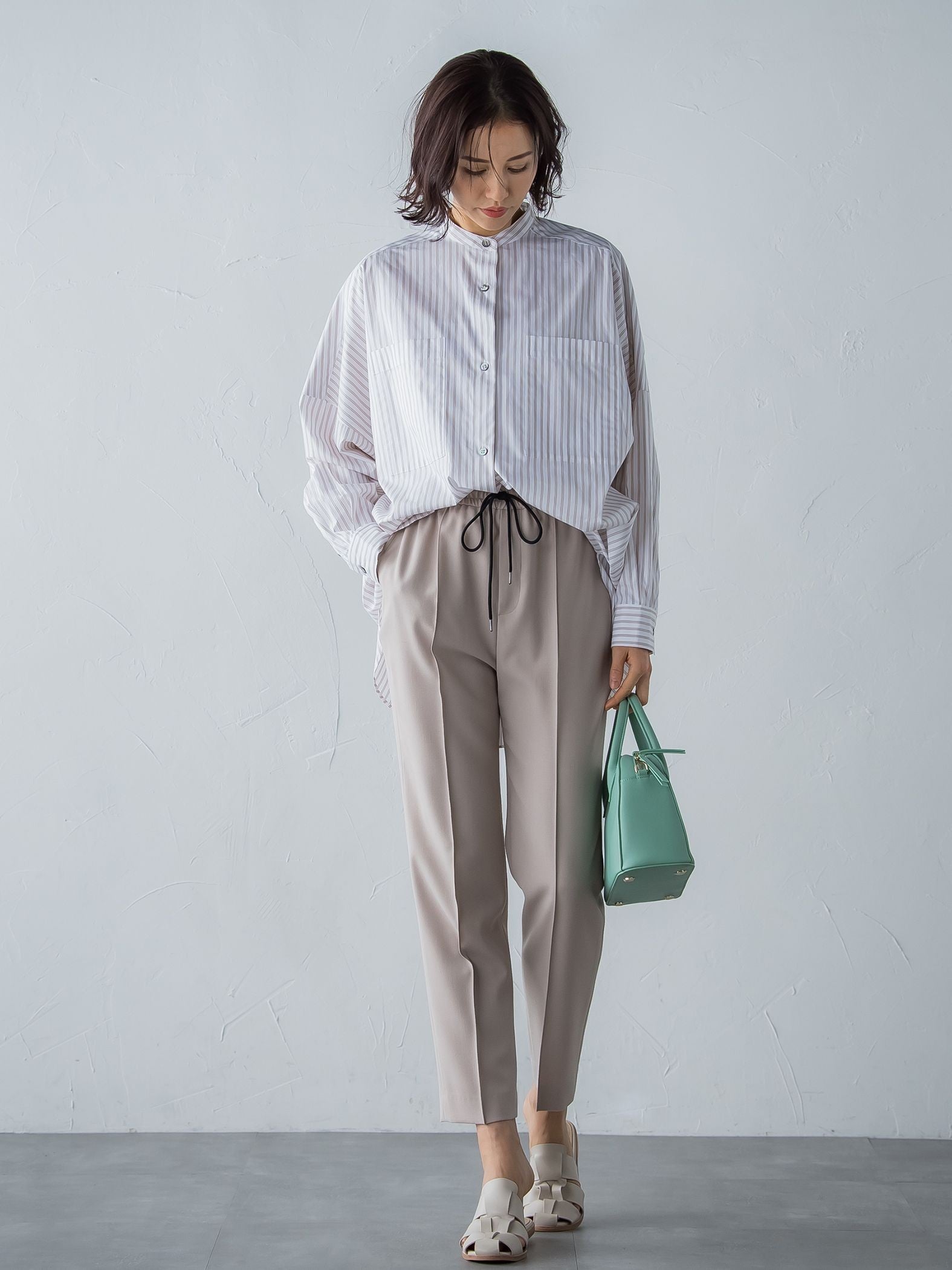ドロストテーパードパンツ≪洗濯機で洗える≫