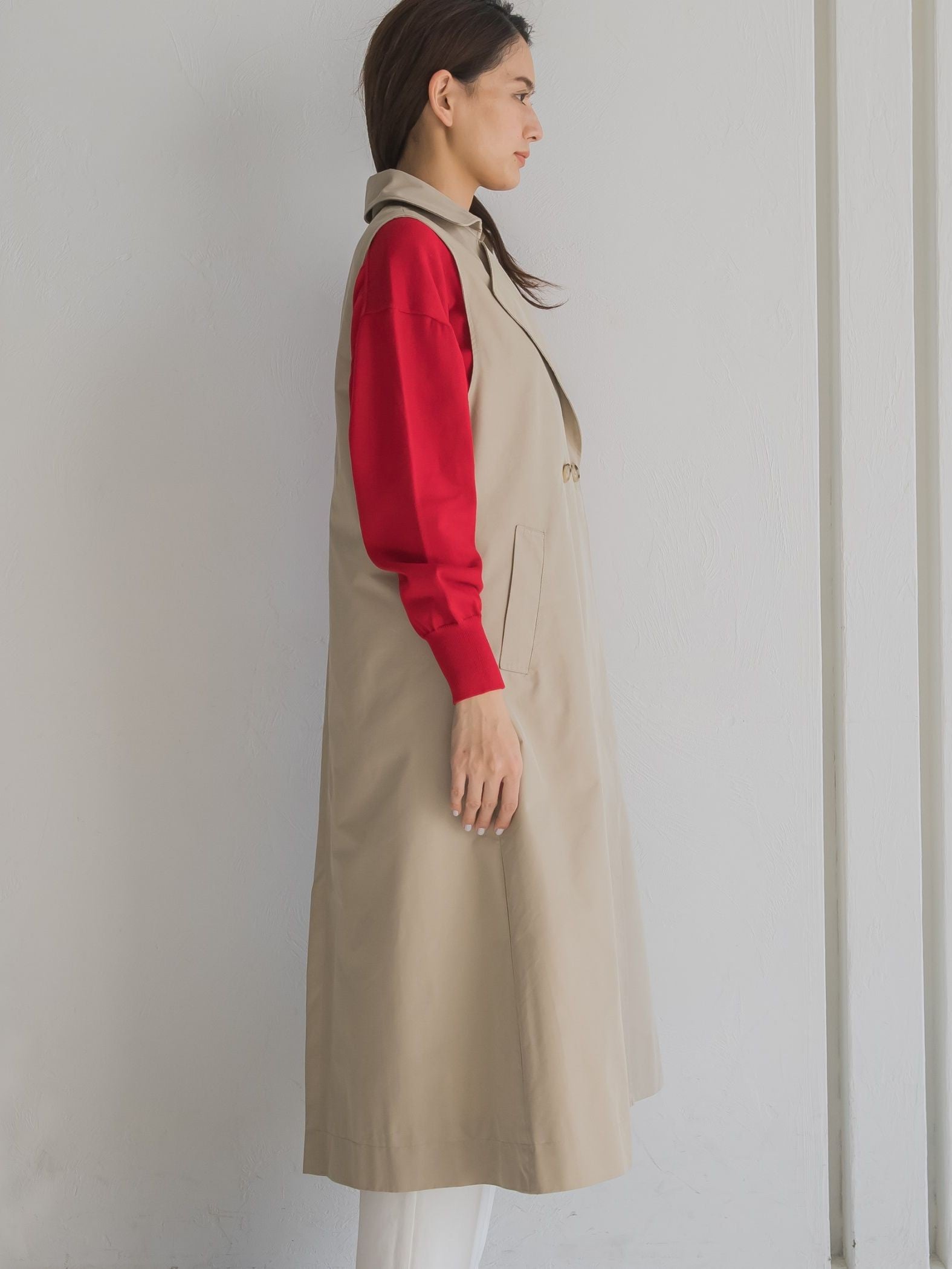 シャンブレー2WAYトレンチコート≪手洗い可能≫
