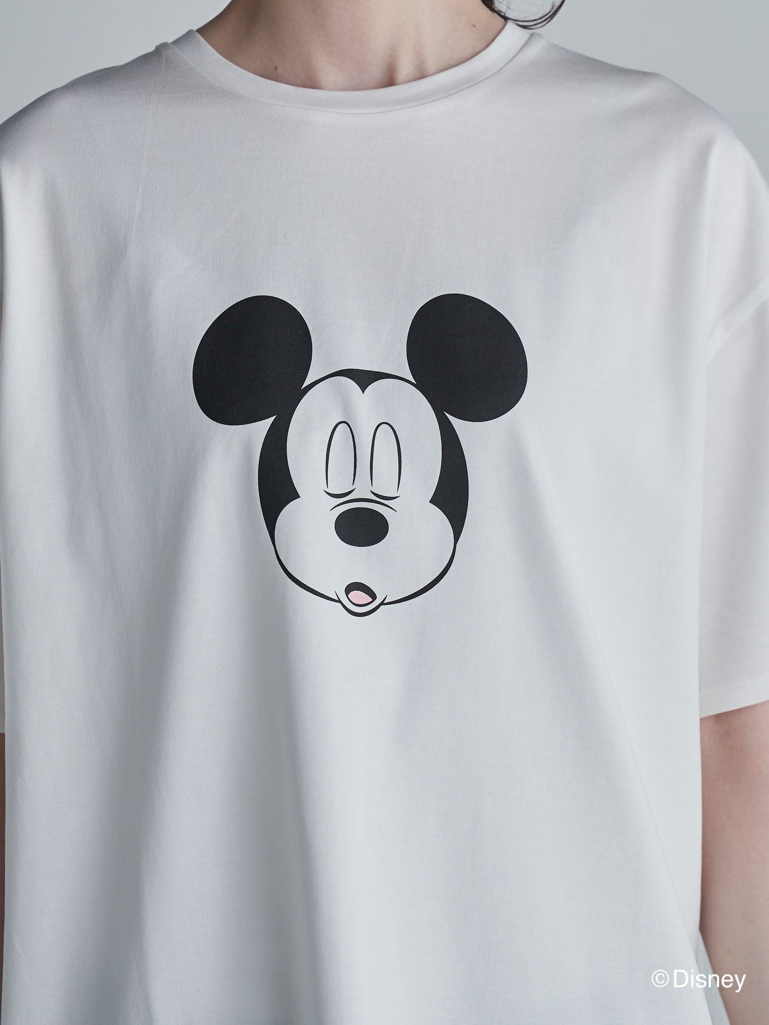 【BIOGRACE】ミッキーマウスTシャツ≪クローズアイ/洗濯機で洗える≫