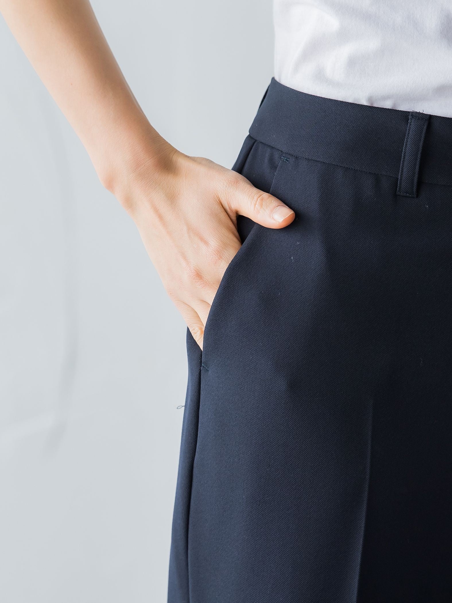 落ち感きれいめワイドパンツ≪シワになりにくい/ストレッチ/セットアップ/イージーケア≫