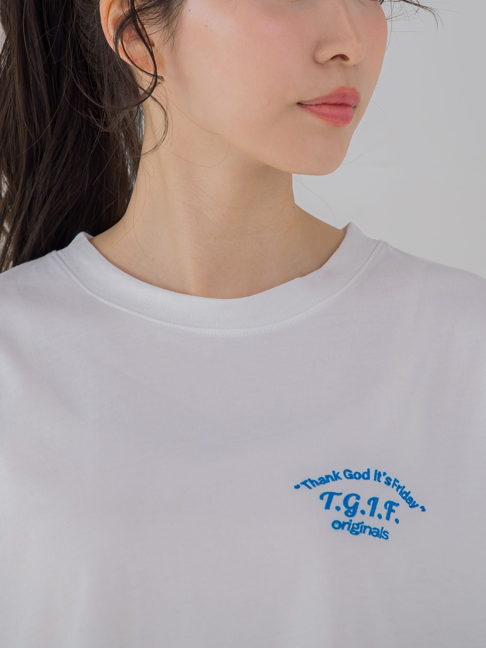 【一枚で決まる大人のTシャツ】ワンポイント刺繍Tシャツ《洗濯機で洗える》