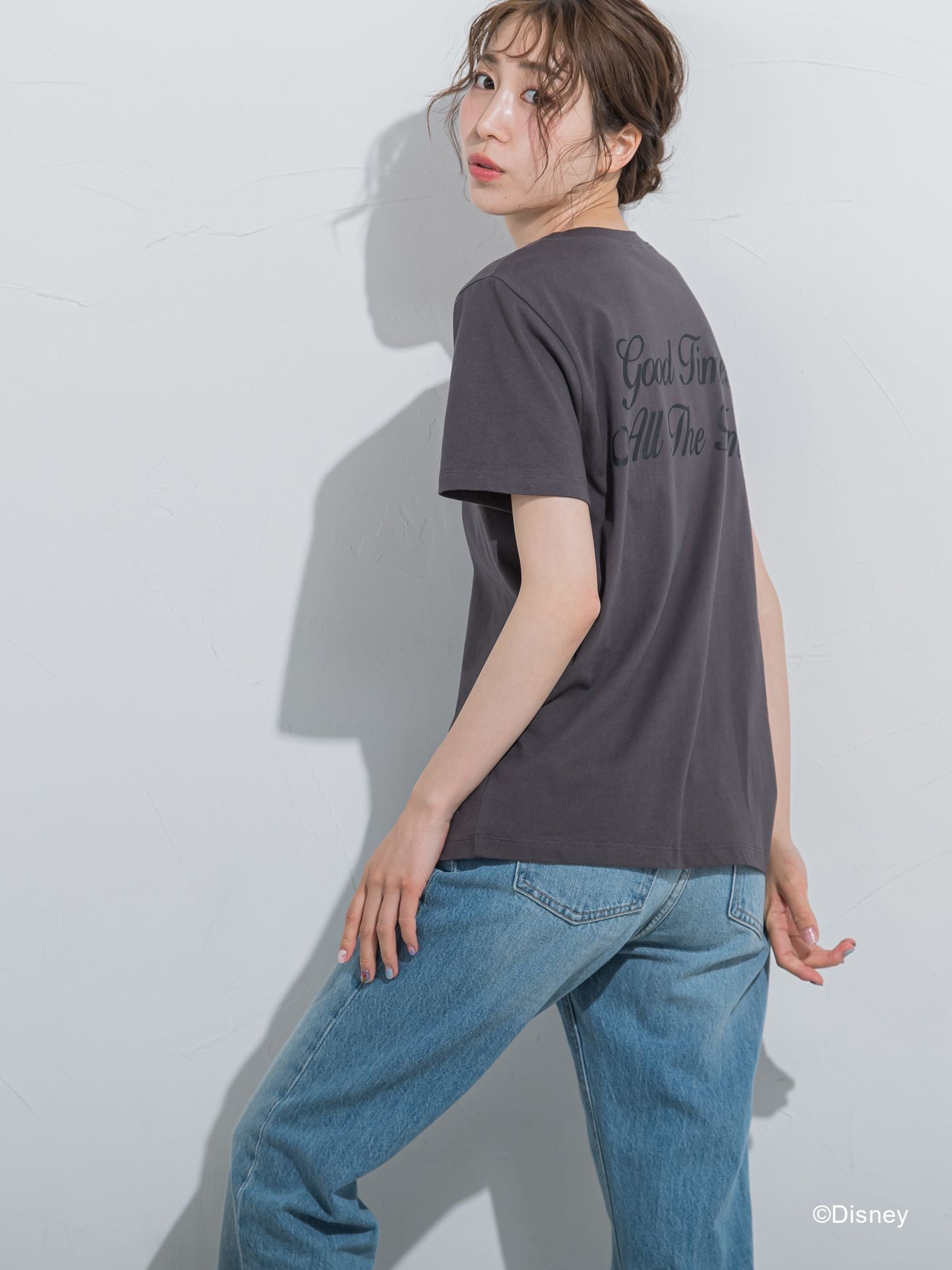 【DISNEY/ディズニー ミッキーマウス】MICKEYコンパクトサイズTシャツ《洗濯機で洗える》