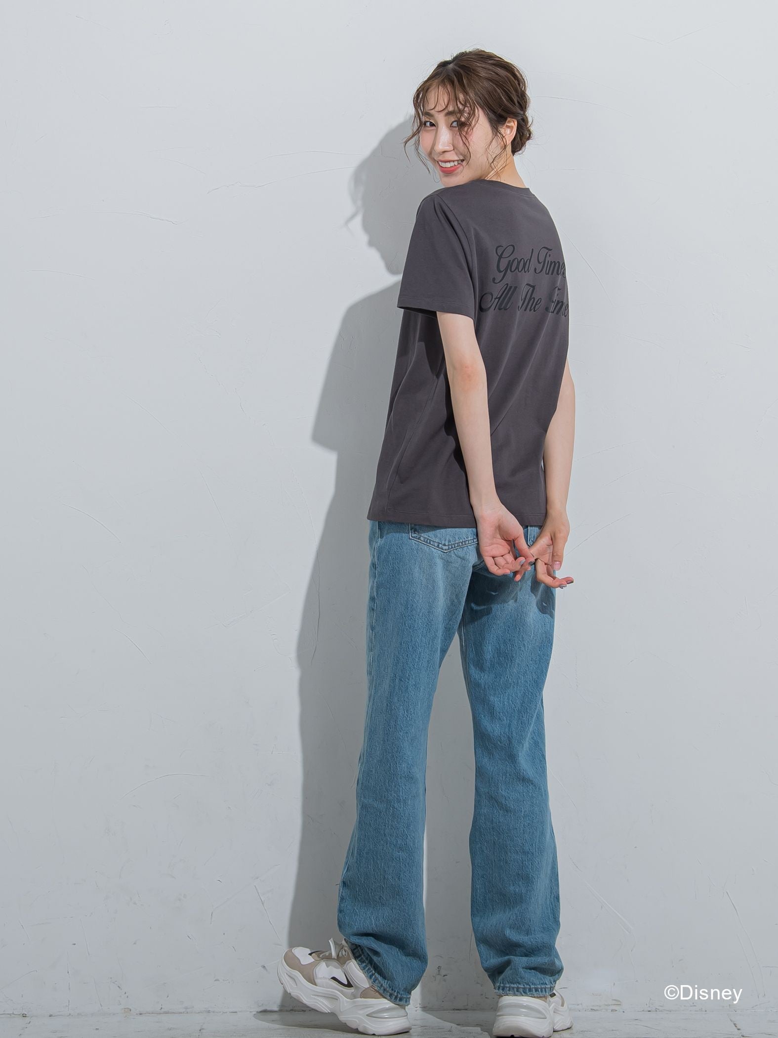 【DISNEY/ディズニー ミッキーマウス】MICKEYコンパクトサイズTシャツ《洗濯機で洗える》