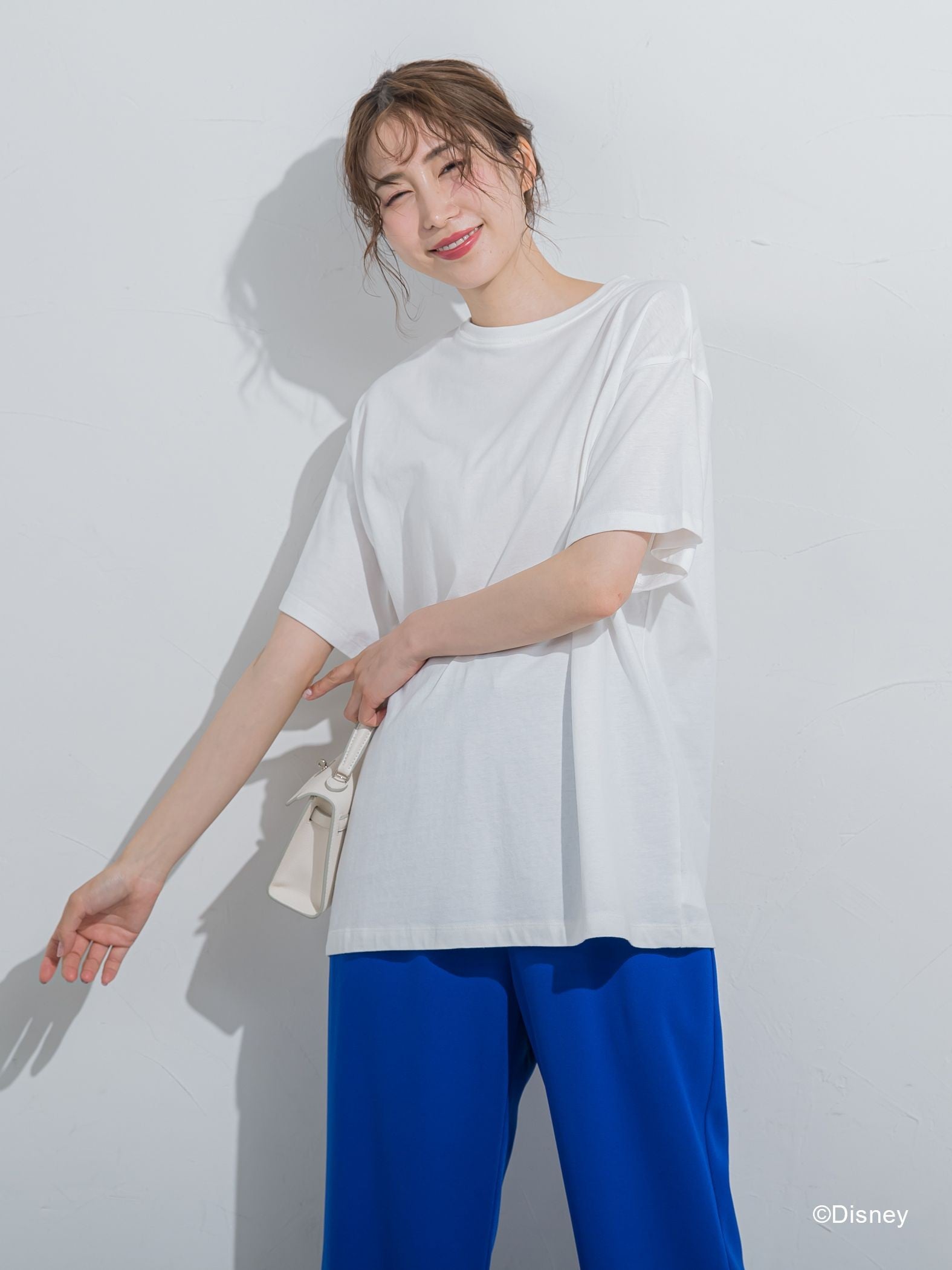 【DISNEY/ディズニー ミッキーマウス】MICKEYオーバーサイズバックプリントTシャツ《洗濯機で洗える》