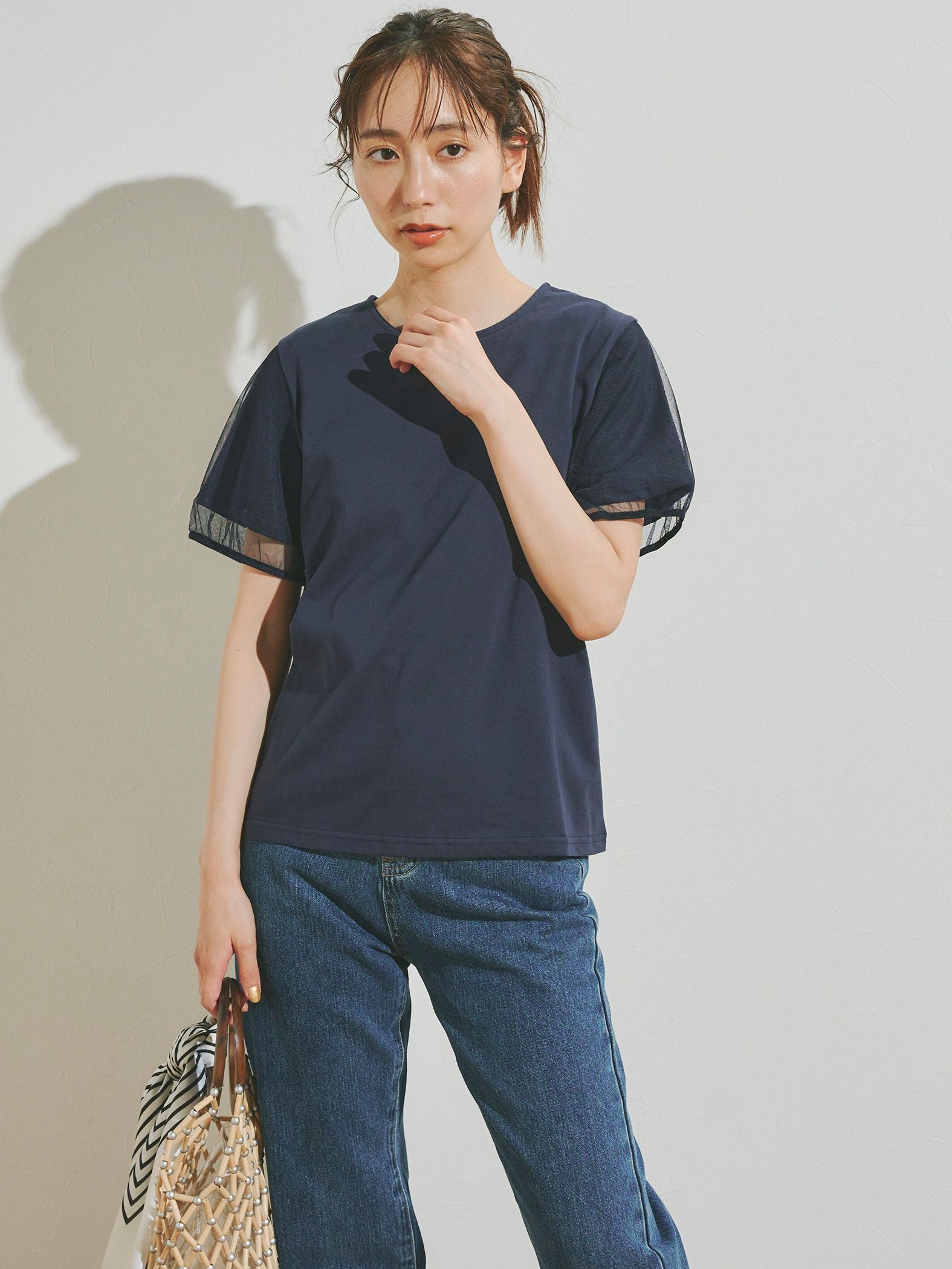チュールビスチェ付きTシャツ