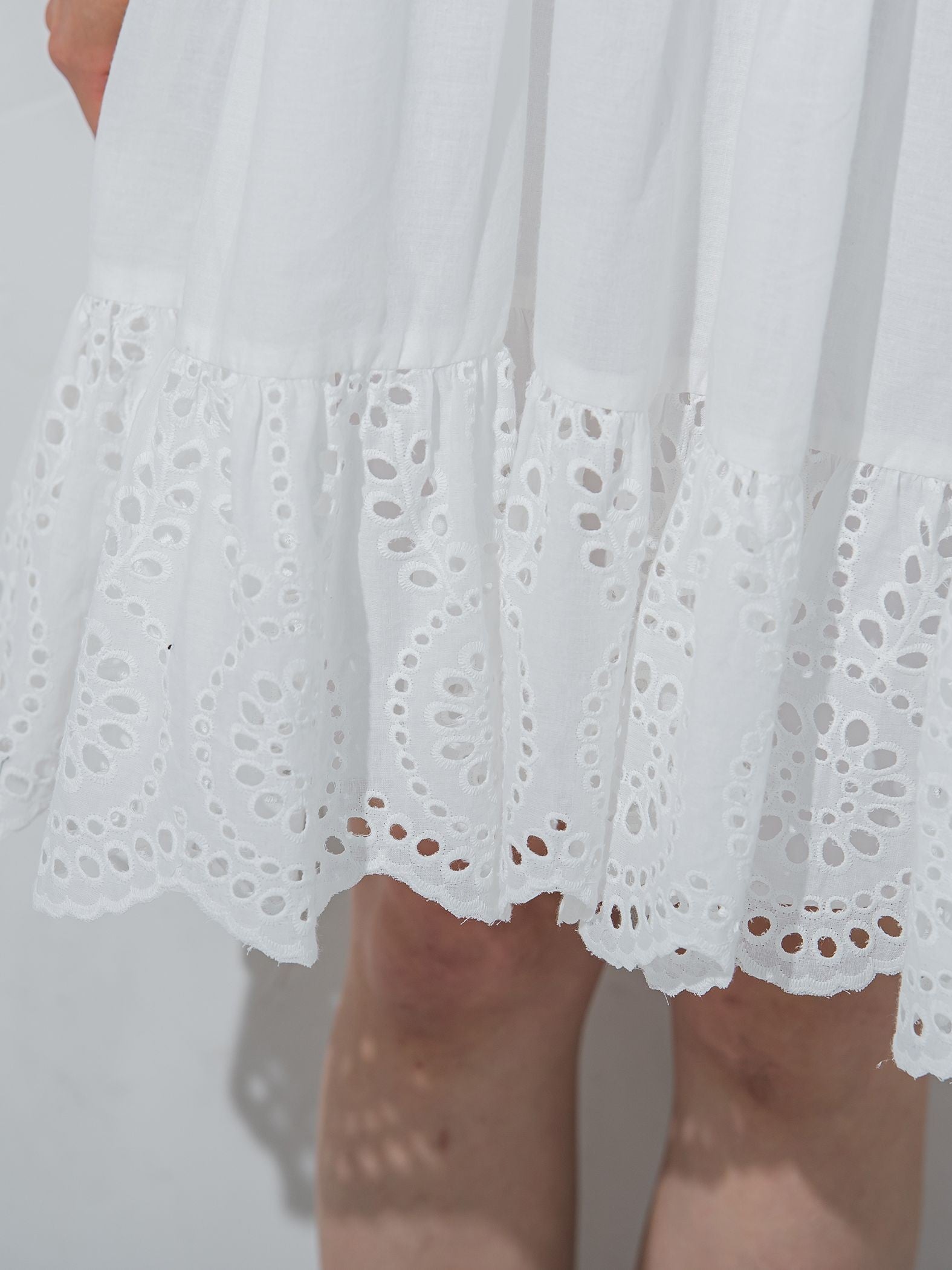 刺繍レースワンピース≪洗濯機で洗える≫