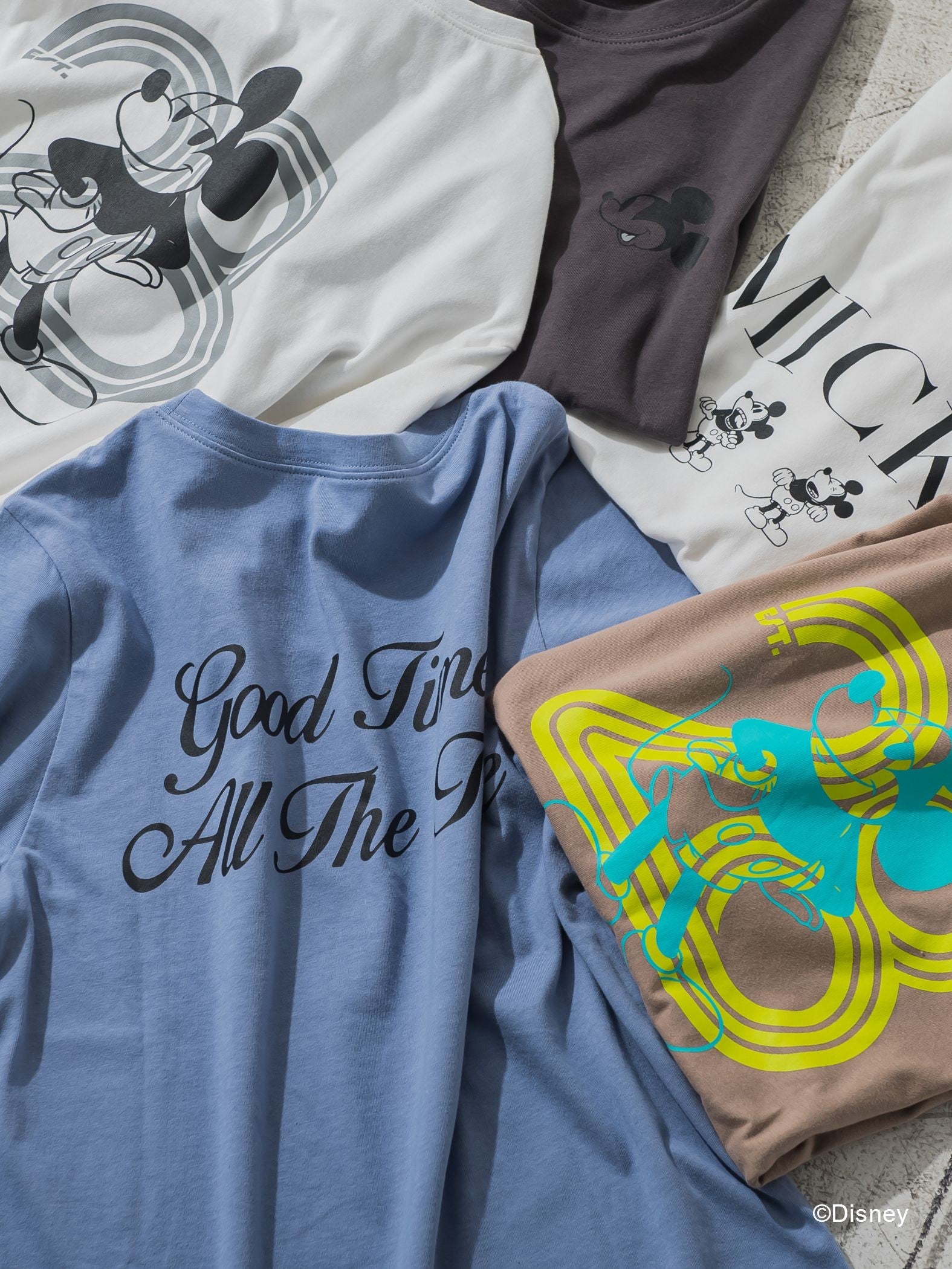 【DISNEY/ディズニー ミッキーマウス】MICKEYコンパクトサイズTシャツ《洗濯機で洗える》