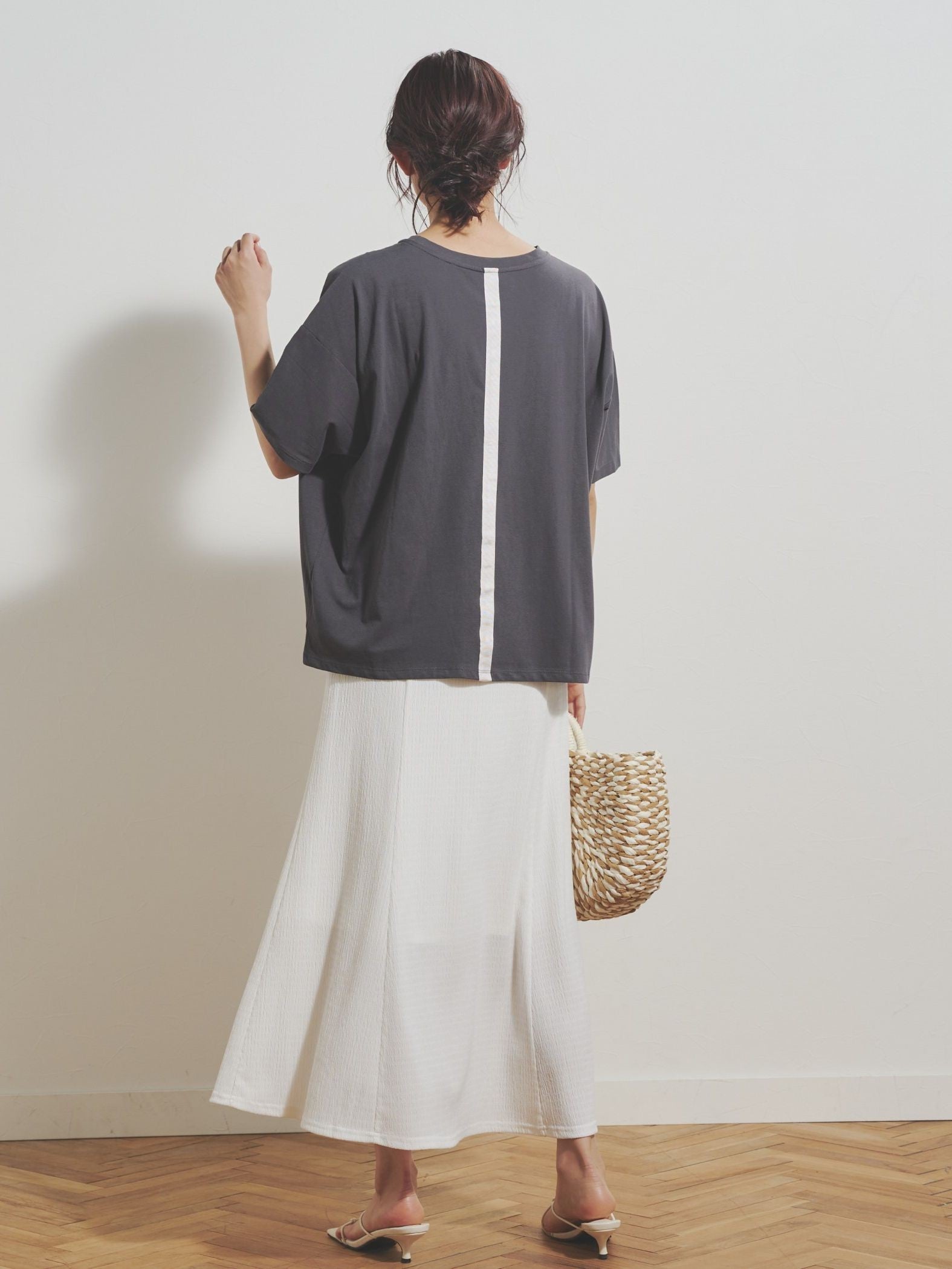グログランラインロゴTシャツ≪手洗い可能≫