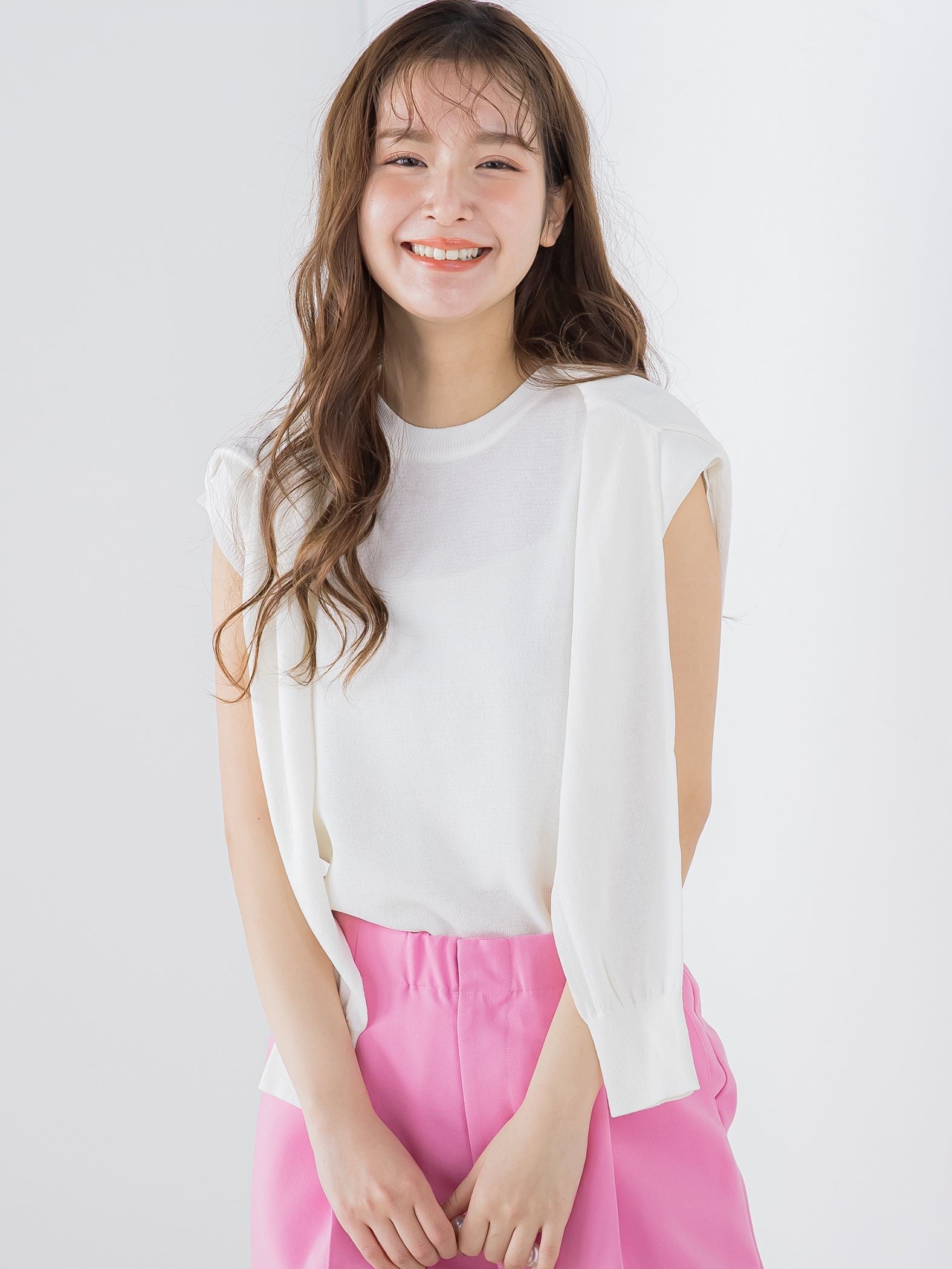 【ビッキー定番/新色登場!これからの夏に大活躍】麻タッチプルオーバー《手洗い可能》