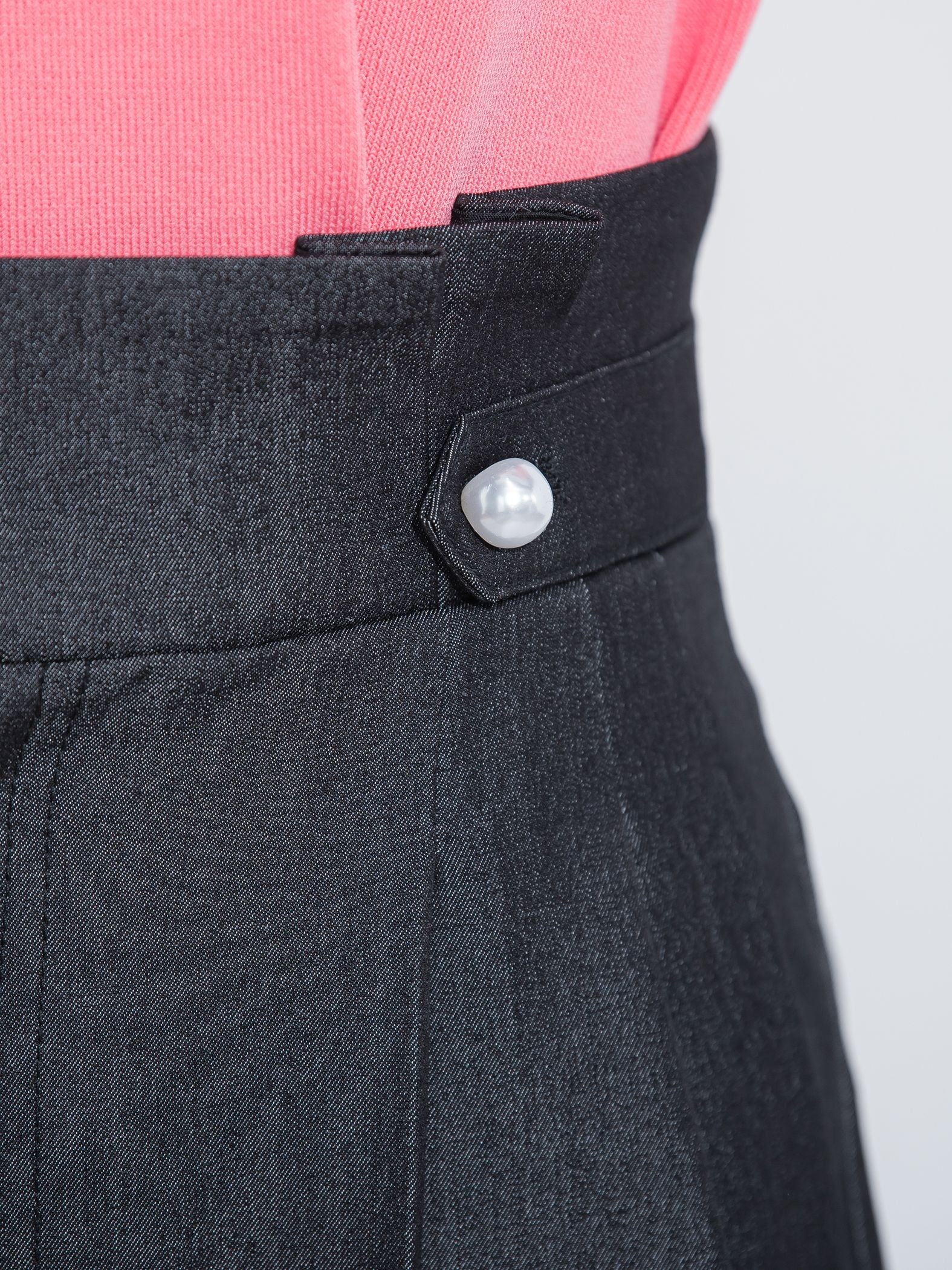 裾フレアストレッチデニムパンツ≪洗濯機で洗える≫