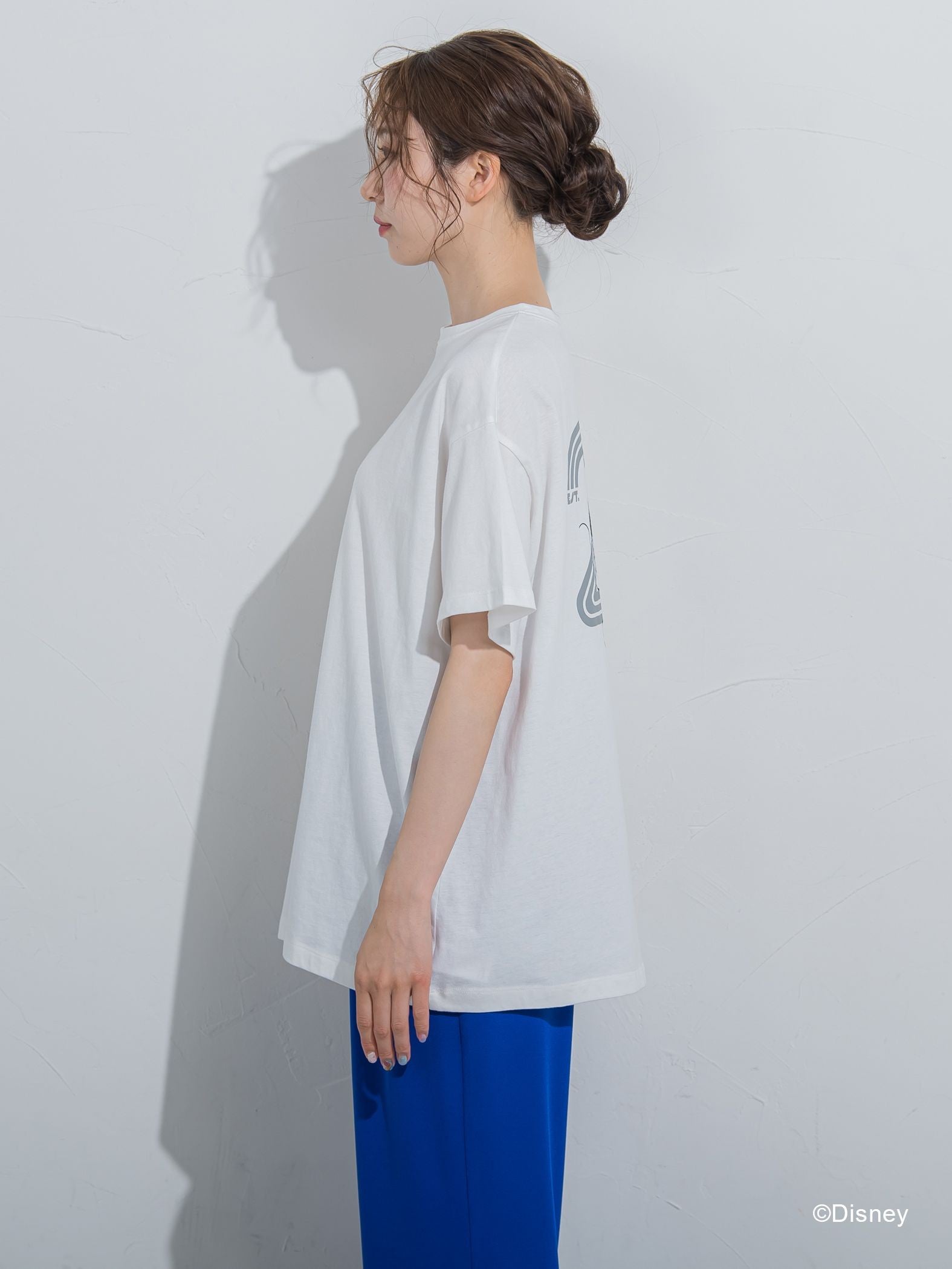 【DISNEY/ディズニー ミッキーマウス】MICKEYオーバーサイズバックプリントTシャツ《洗濯機で洗える》