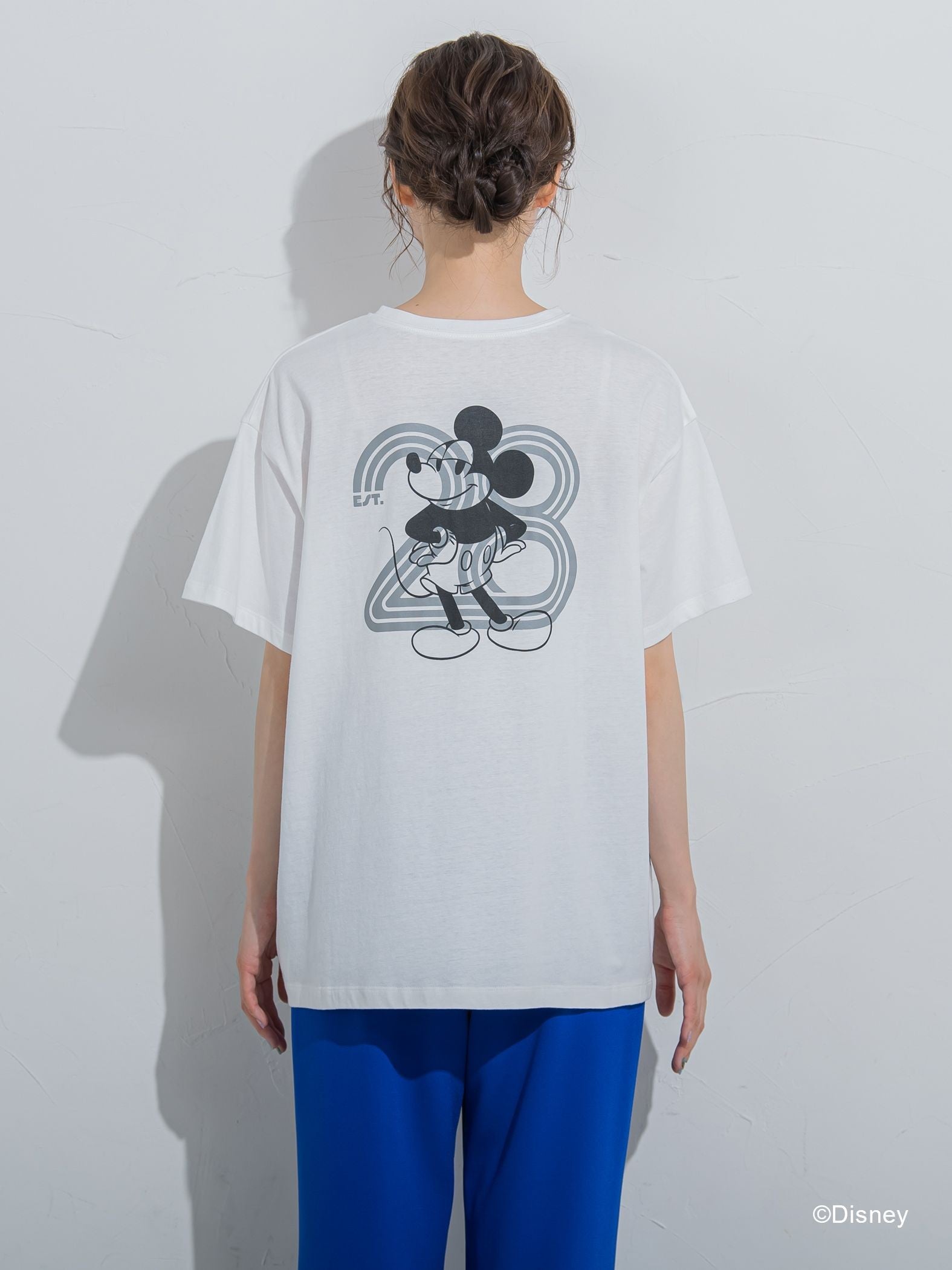 【DISNEY/ディズニー ミッキーマウス】MICKEYオーバーサイズバックプリントTシャツ《洗濯機で洗える》