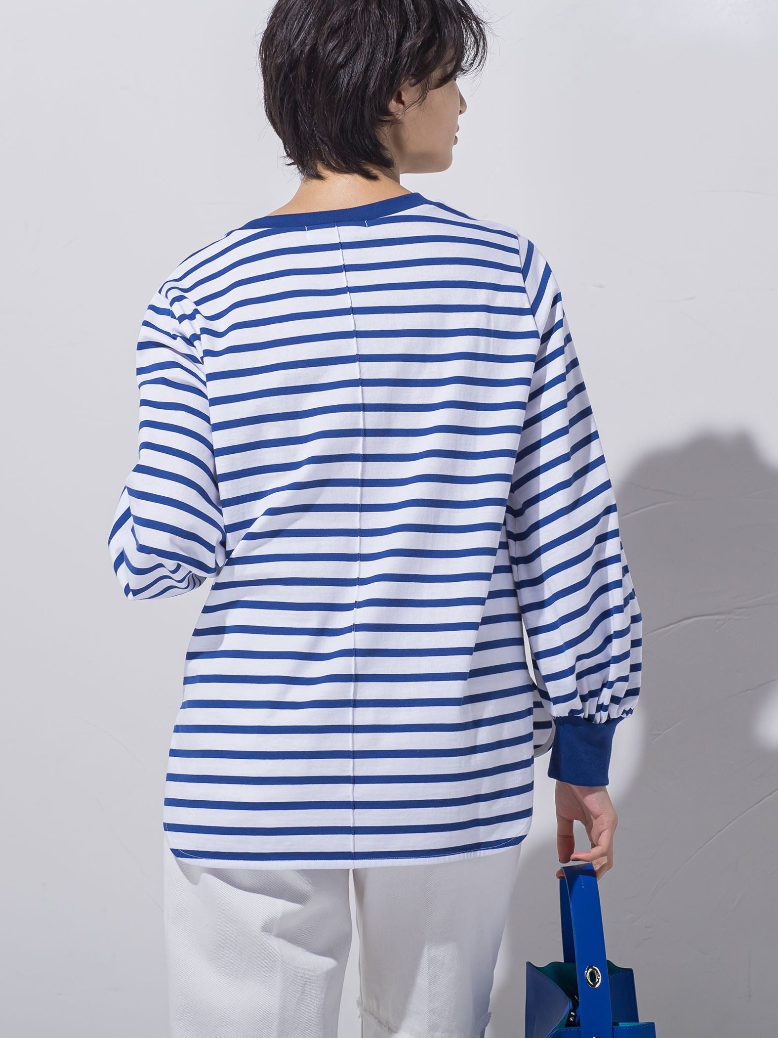 【LOVEFESTA】パフスリーブロングTシャツ≪洗濯機で洗える≫