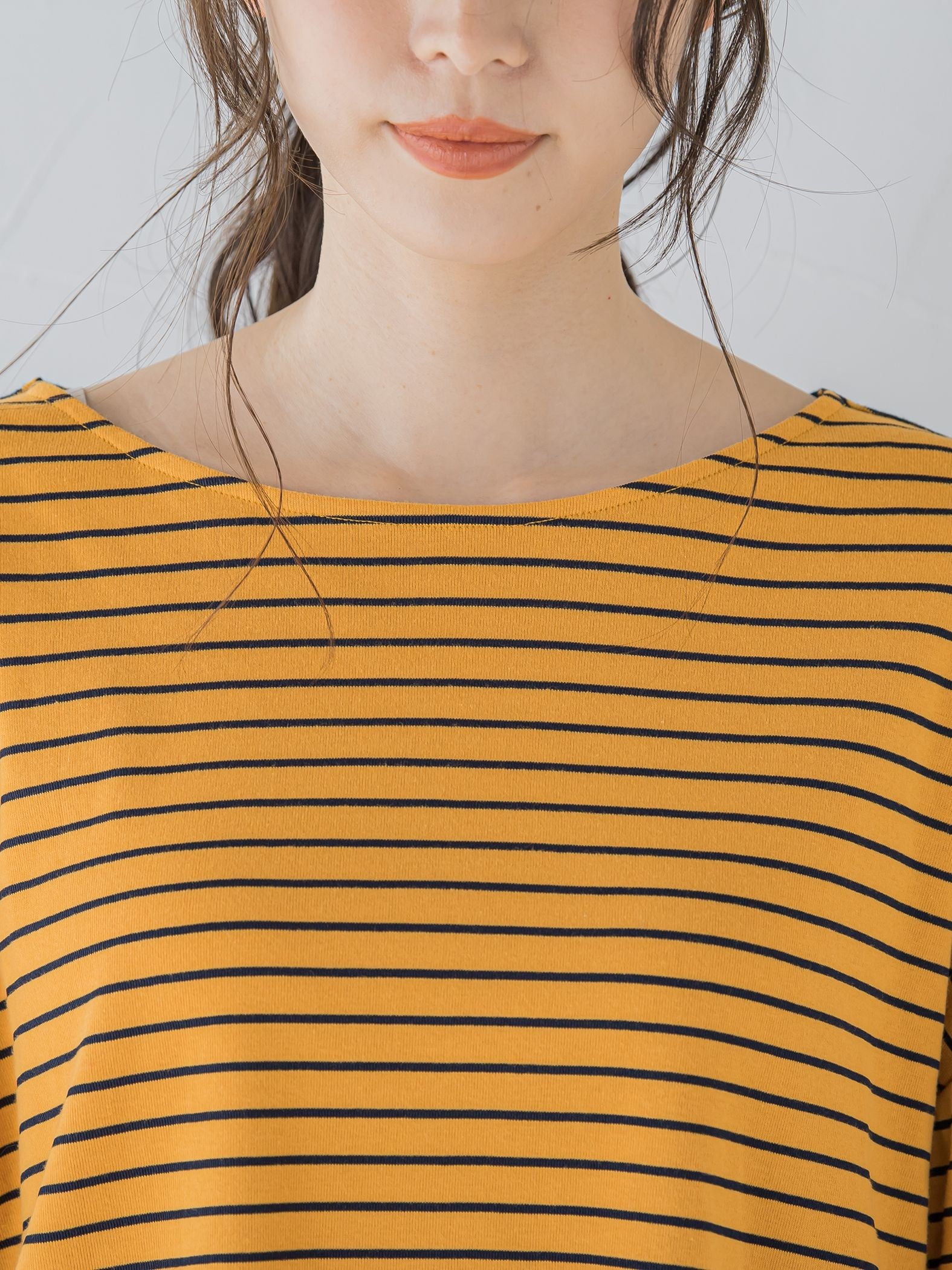【切り返しのボーダーで遊び心をプラス】ボーダーTシャツ《手洗い可能》