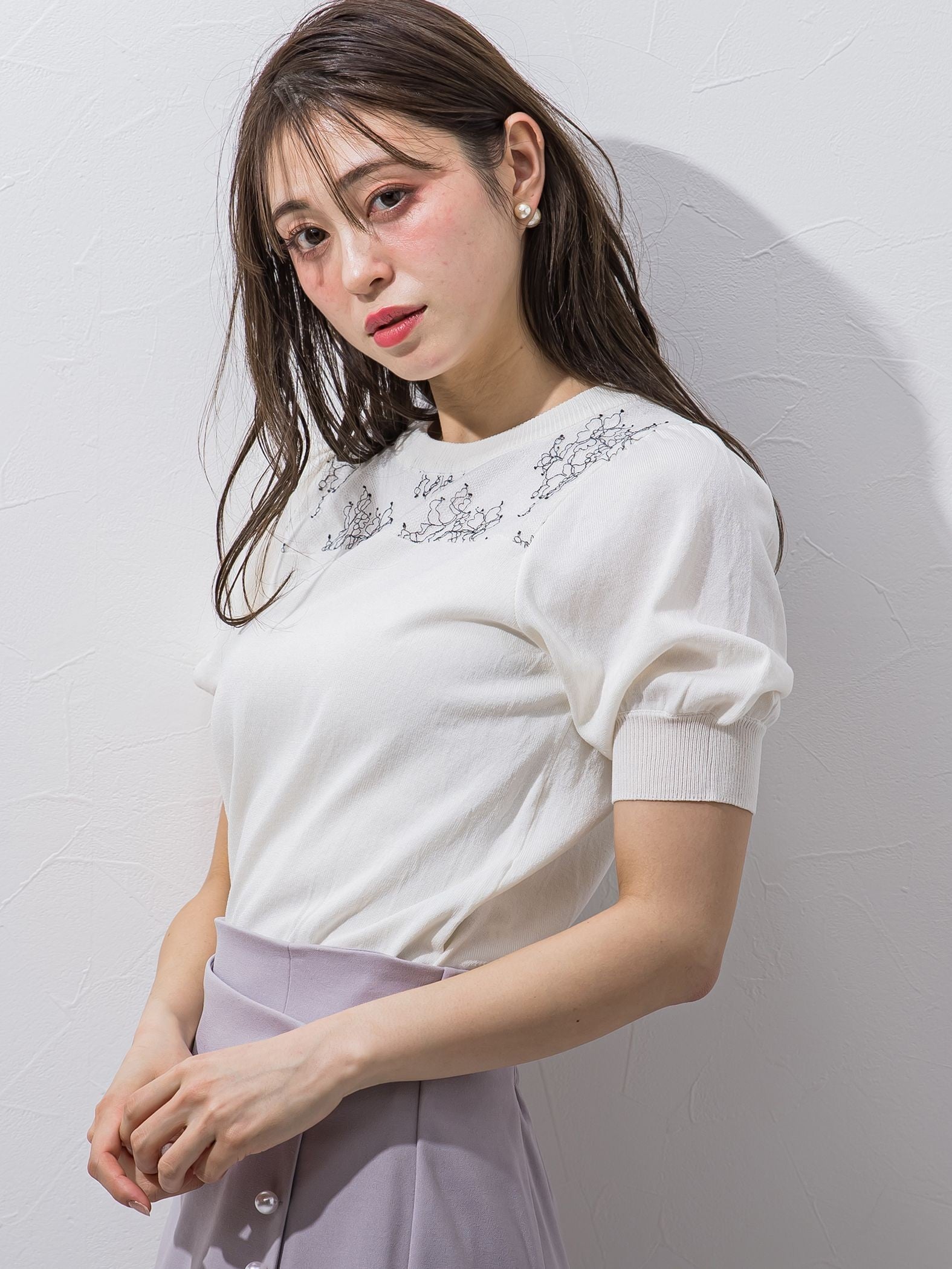 フラワーチュールドッキングニット≪手洗い可能/接触冷感≫