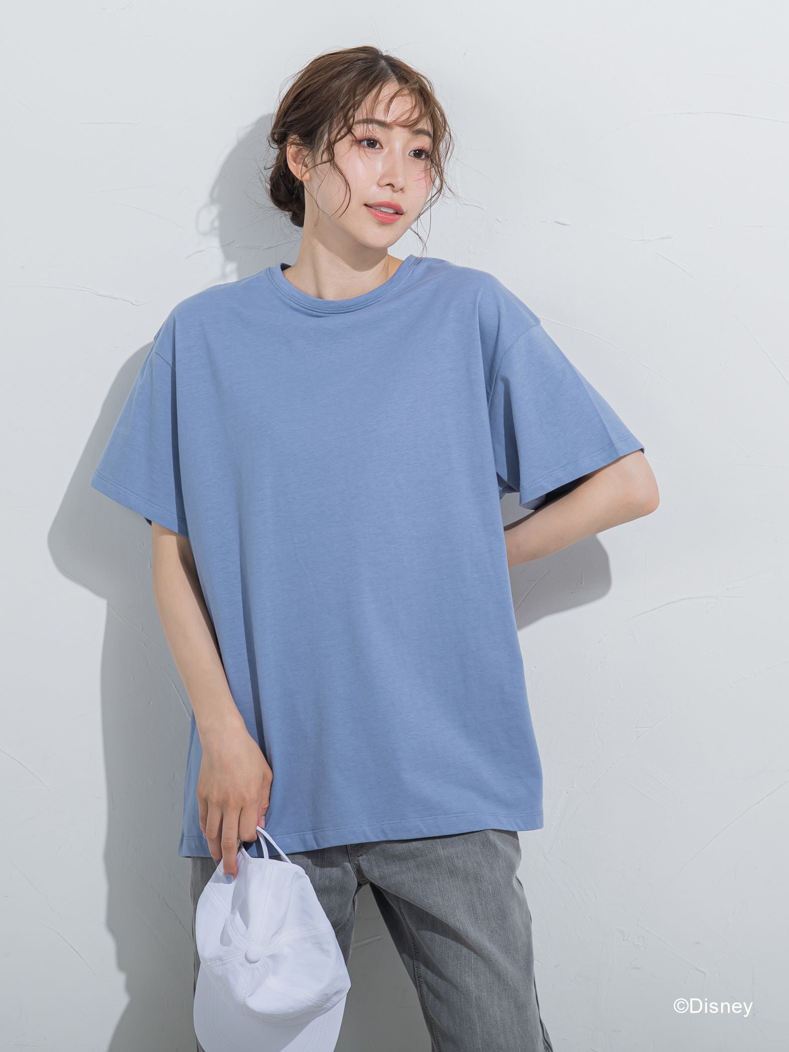 【DISNEY/ディズニー ミッキーマウス】MICKEYオーバーサイズバックプリントTシャツ《洗濯機で洗える》