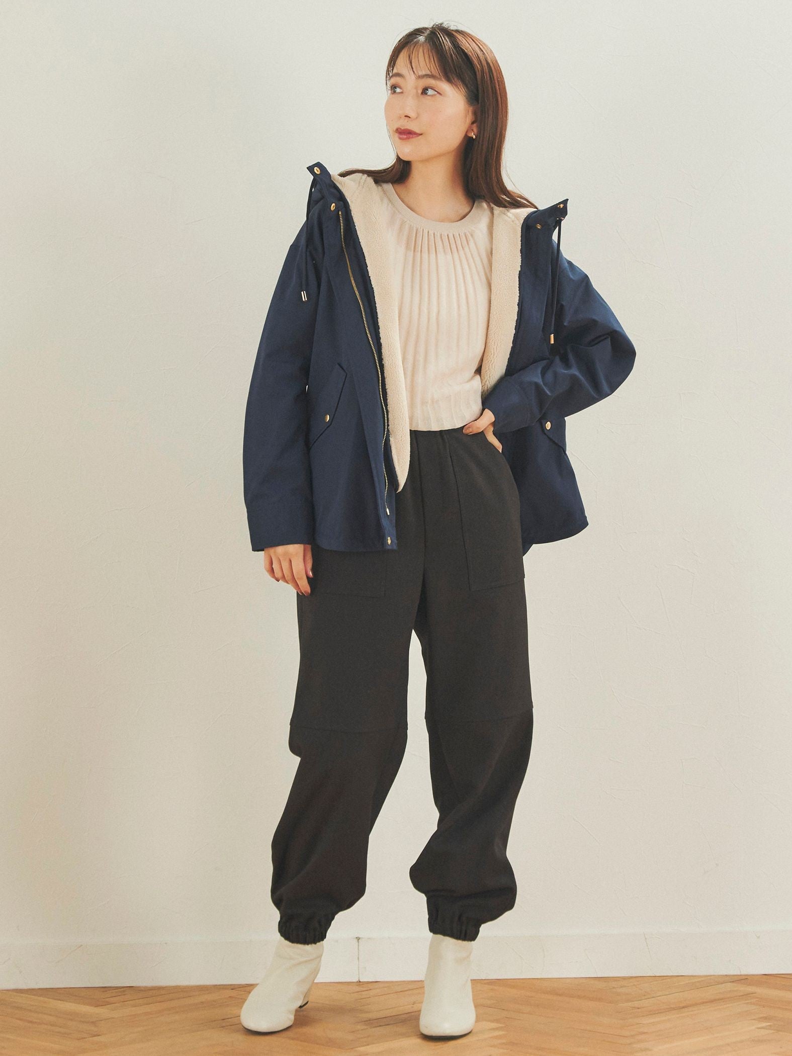 杢調サージカーゴパンツ≪洗濯機で洗える≫