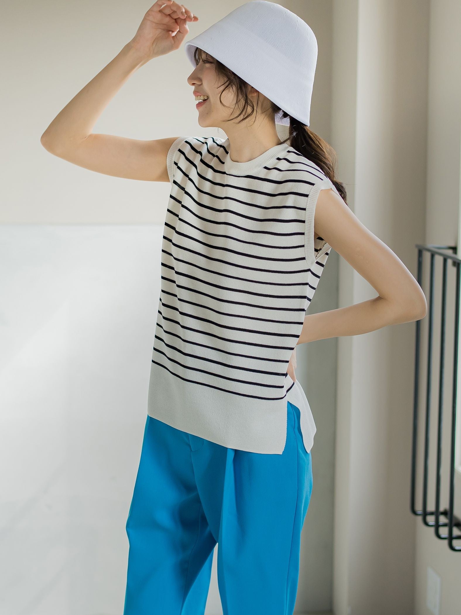 【ビッキー定番/新色登場!これからの夏に大活躍】麻タッチプルオーバー《手洗い可能》