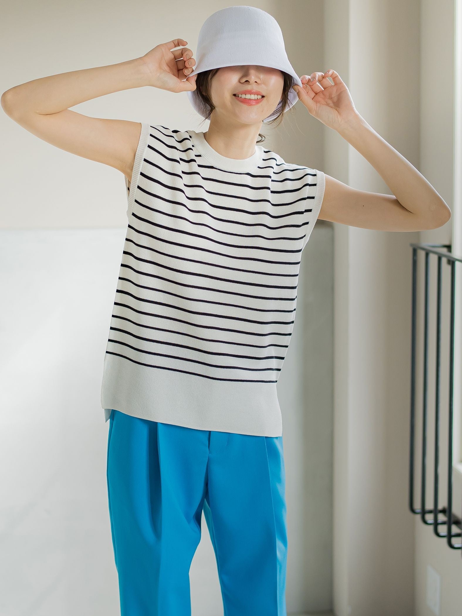 【ビッキー定番/新色登場!これからの夏に大活躍】麻タッチプルオーバー《手洗い可能》