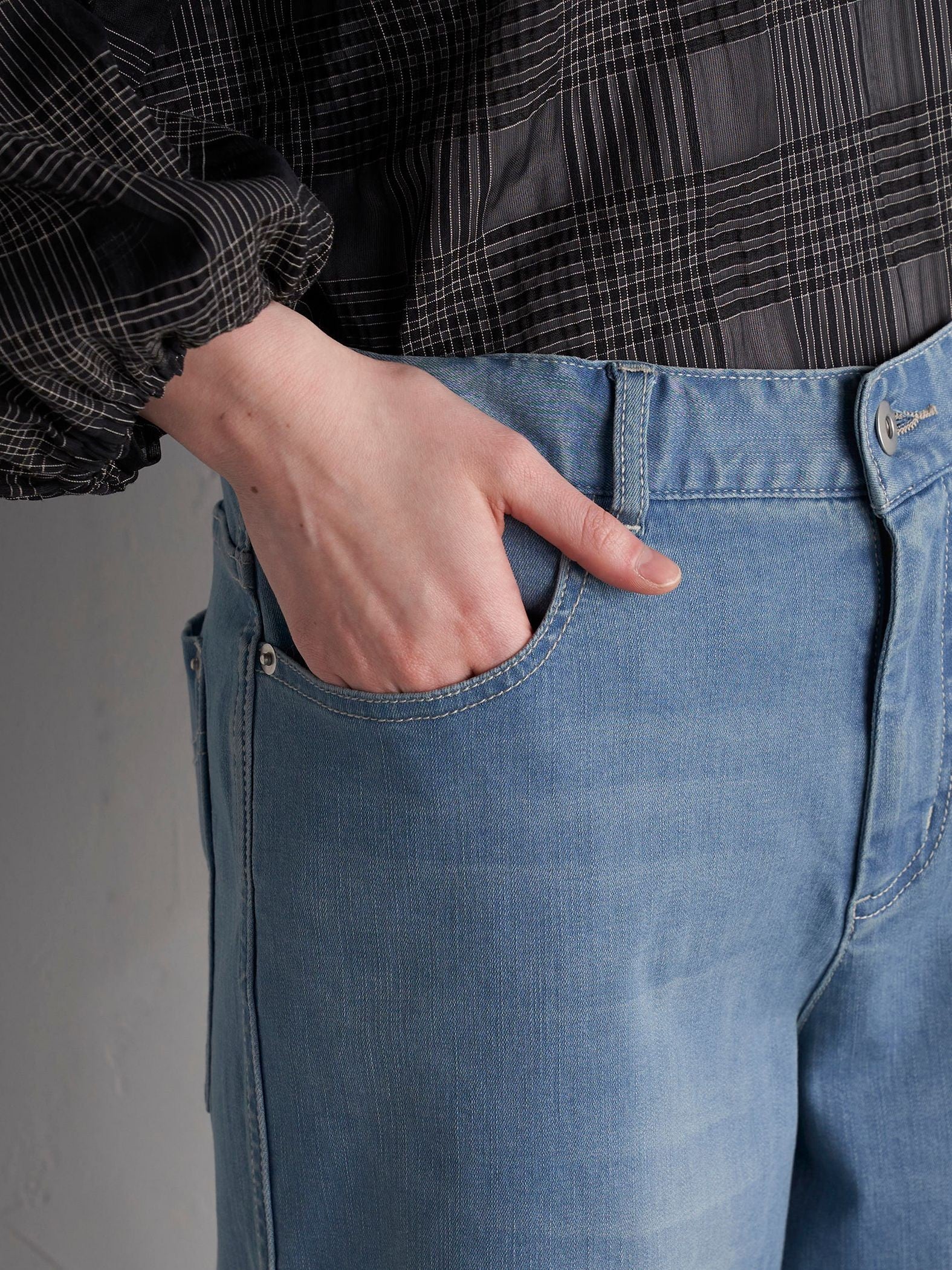 【極】調湿/温度コントロール デニムパンツ≪洗濯機で洗える≫