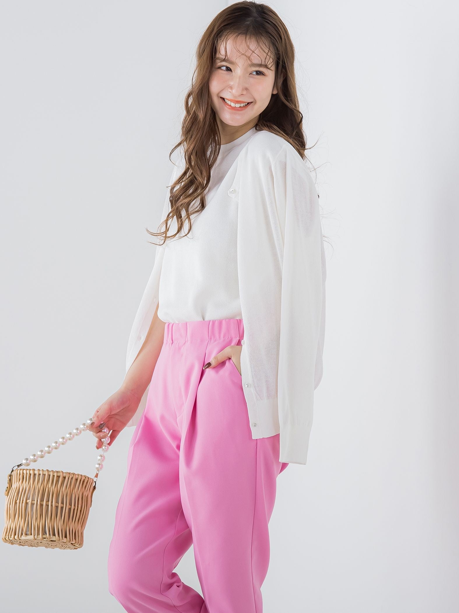 【ビッキー定番/新色登場!これからの夏に大活躍】麻タッチカーディガン《手洗い可能》