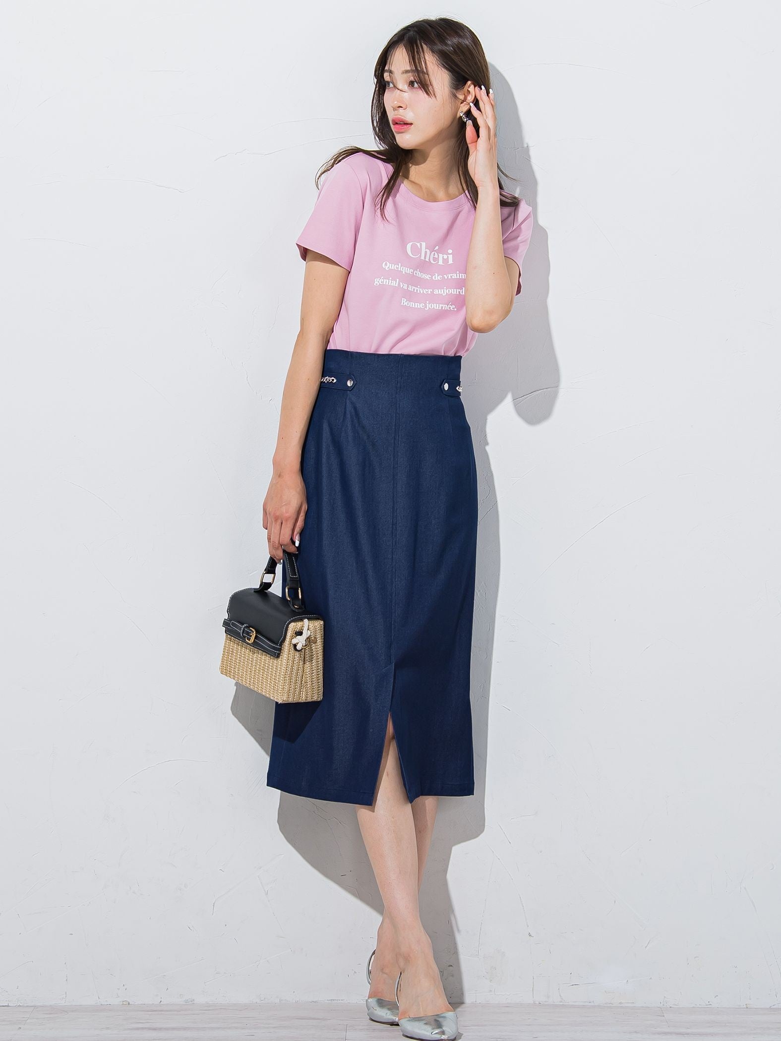 ワンポイントロゴTシャツ≪洗濯機で洗える≫