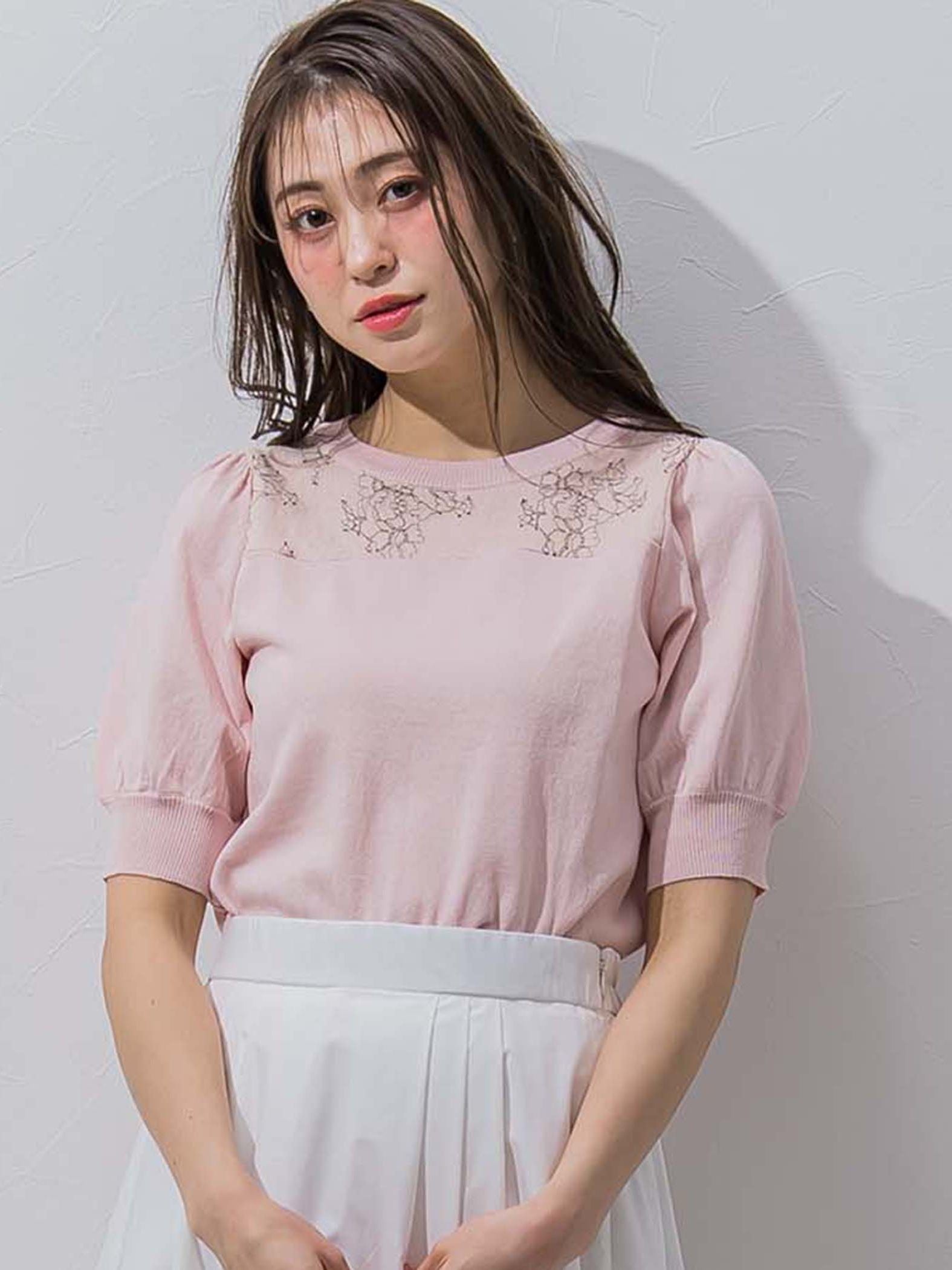 フラワーチュールドッキングニット≪手洗い可能/接触冷感≫