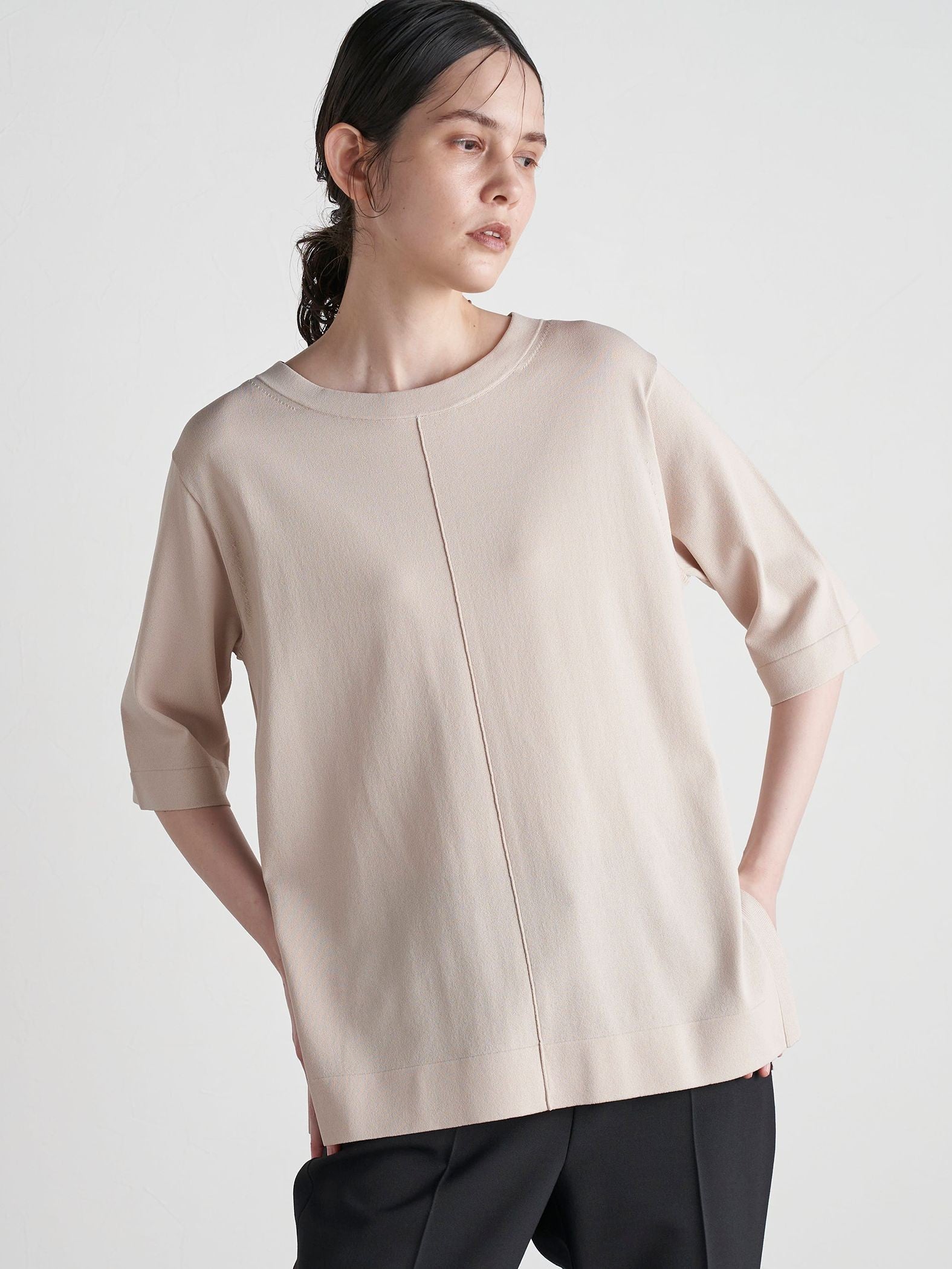 14G ヴィスコースニットTシャツ≪手洗い可能≫