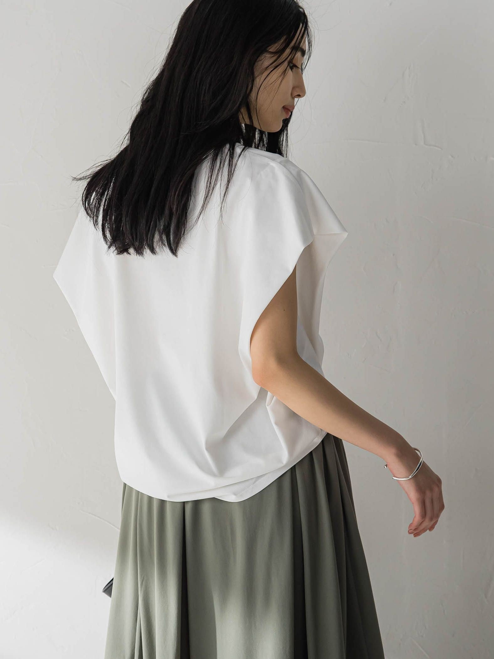 プレーティングタックプリントTシャツ≪洗濯機で洗える≫
