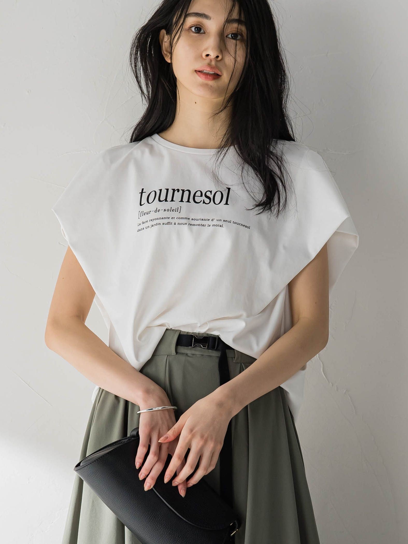 プレーティングタックプリントTシャツ≪洗濯機で洗える≫