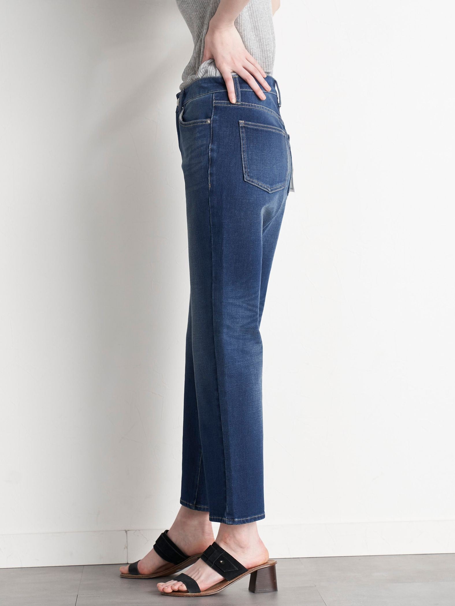 【大きいサイズ】イスコマルチ4WAYデニムパンツ≪洗濯機で洗える≫