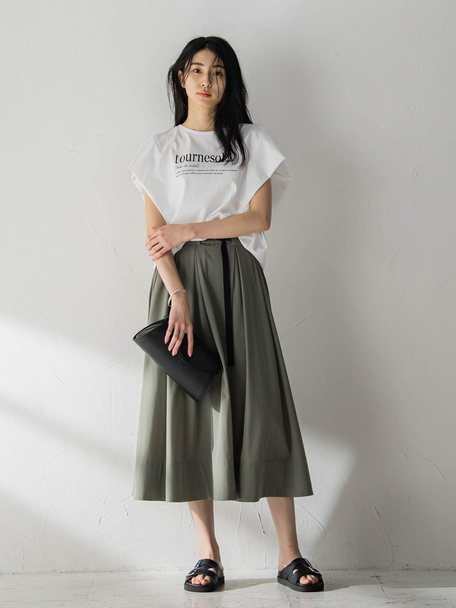 プレーティングタックプリントTシャツ≪洗濯機で洗える≫