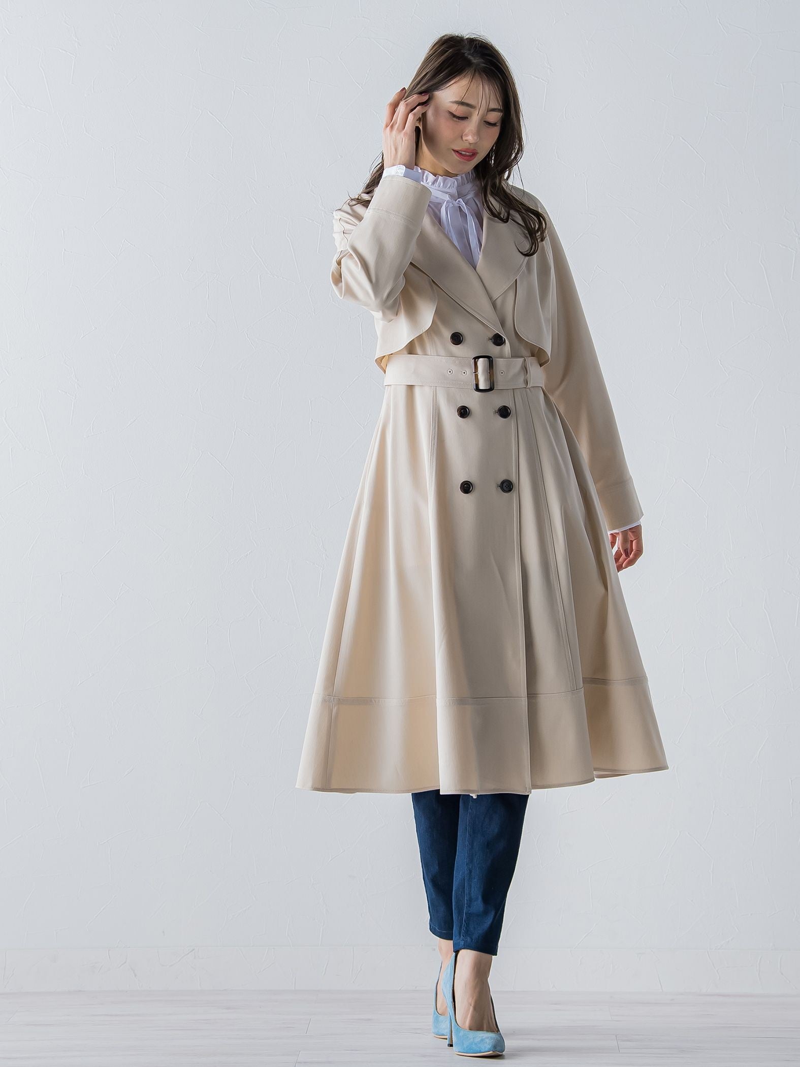 デニムシャンブレートレンチコート