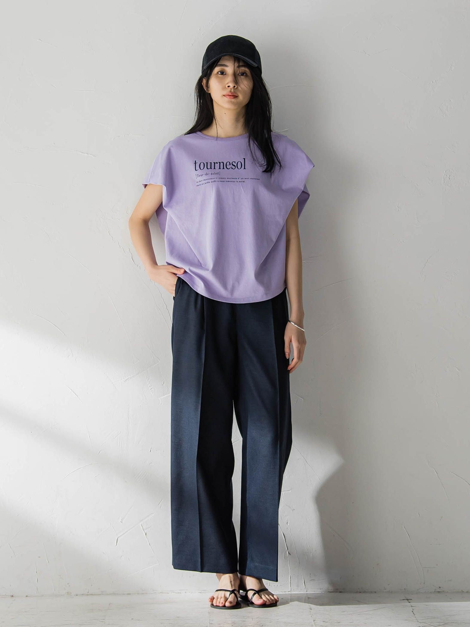 プレーティングタックプリントTシャツ≪洗濯機で洗える≫