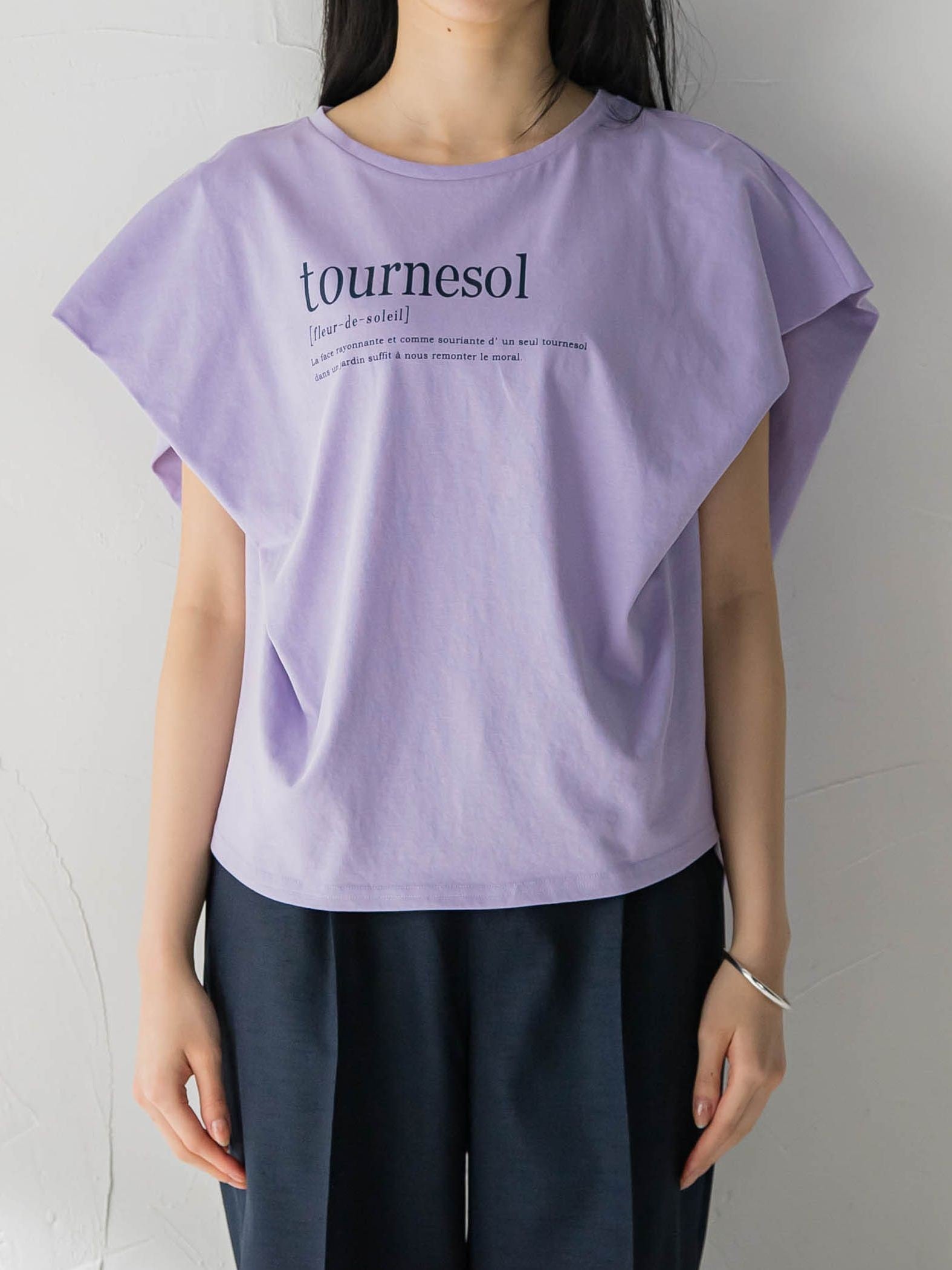 プレーティングタックプリントTシャツ≪洗濯機で洗える≫