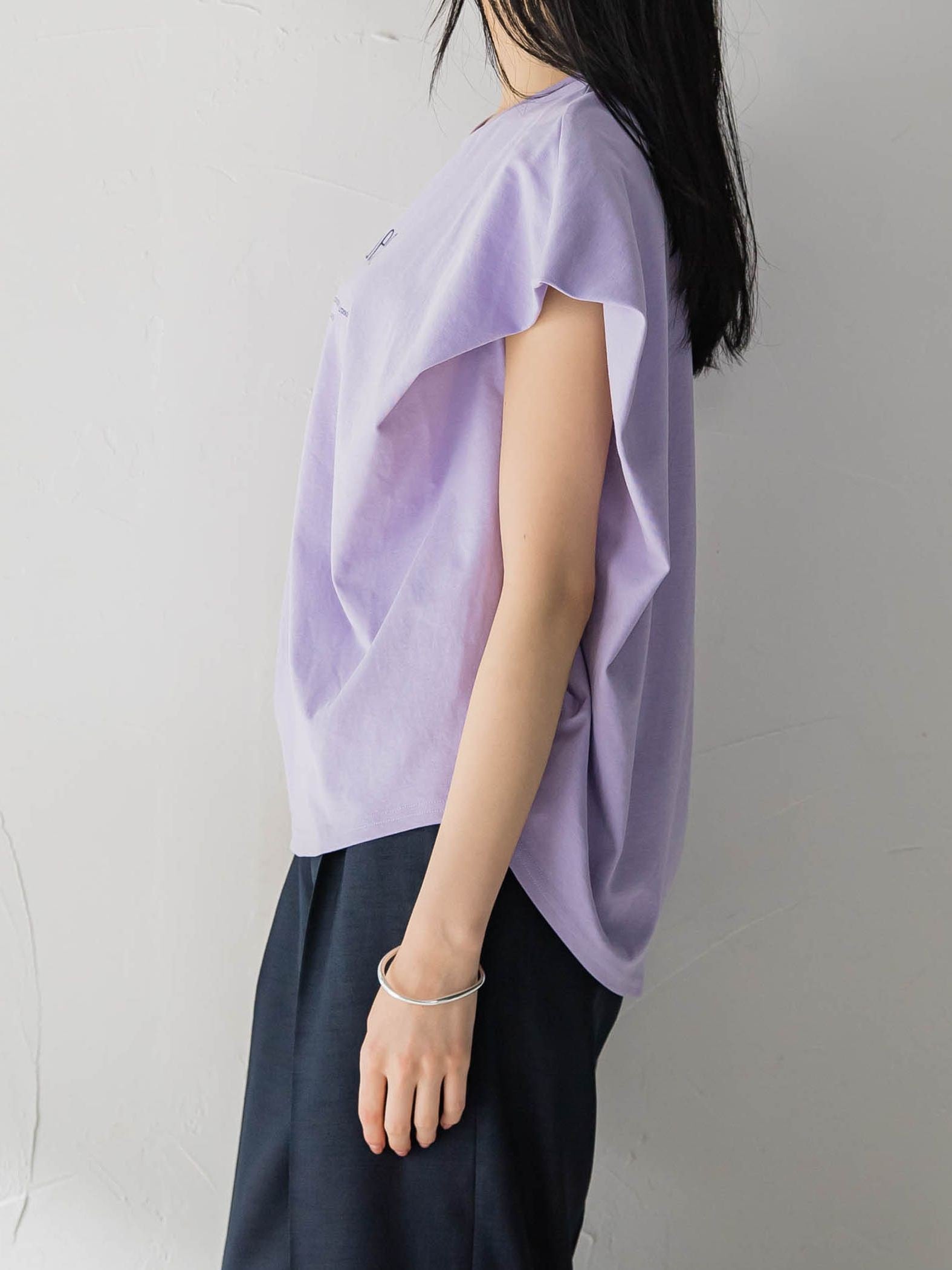 プレーティングタックプリントTシャツ≪洗濯機で洗える≫