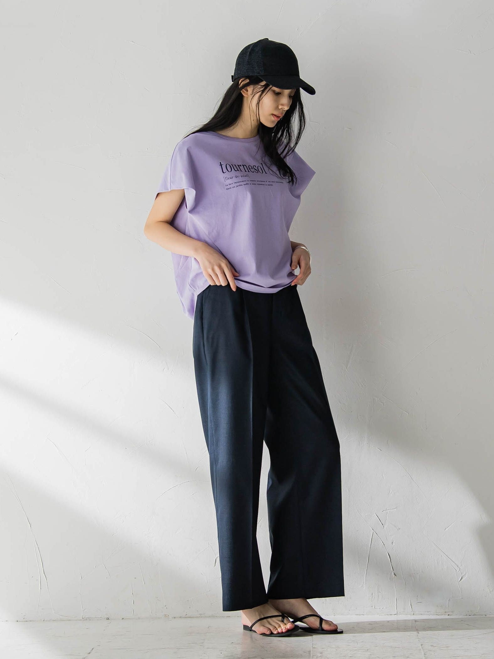 プレーティングタックプリントTシャツ≪洗濯機で洗える≫