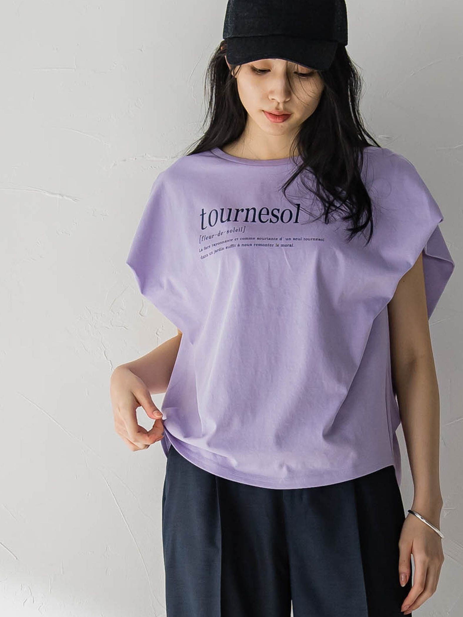 プレーティングタックプリントTシャツ≪洗濯機で洗える≫