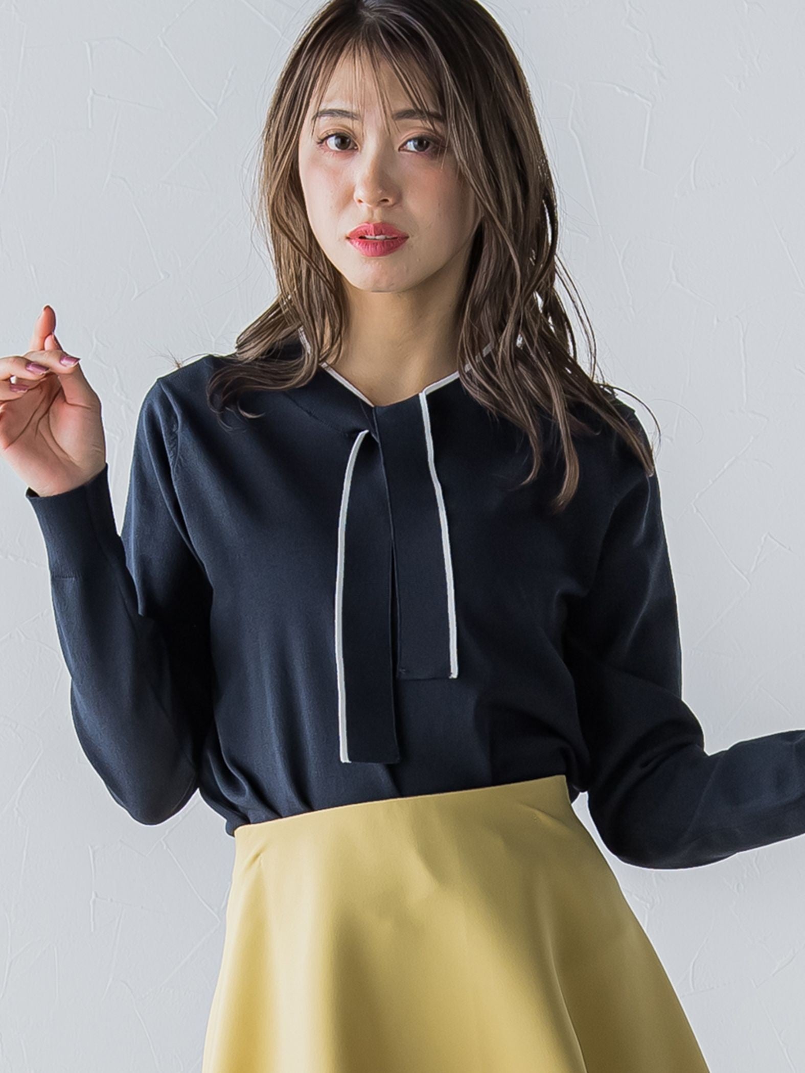 【WEB別注】ボウタイニット《手洗い可能》