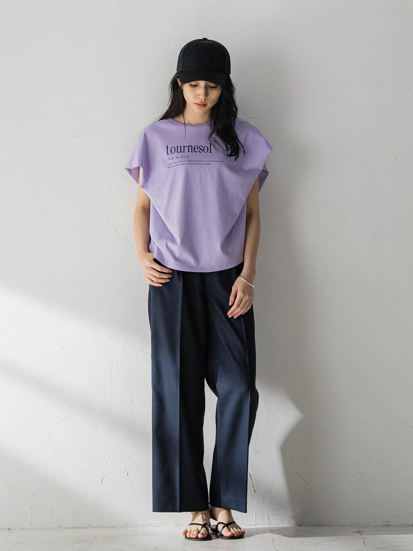 プレーティングタックプリントTシャツ≪洗濯機で洗える≫