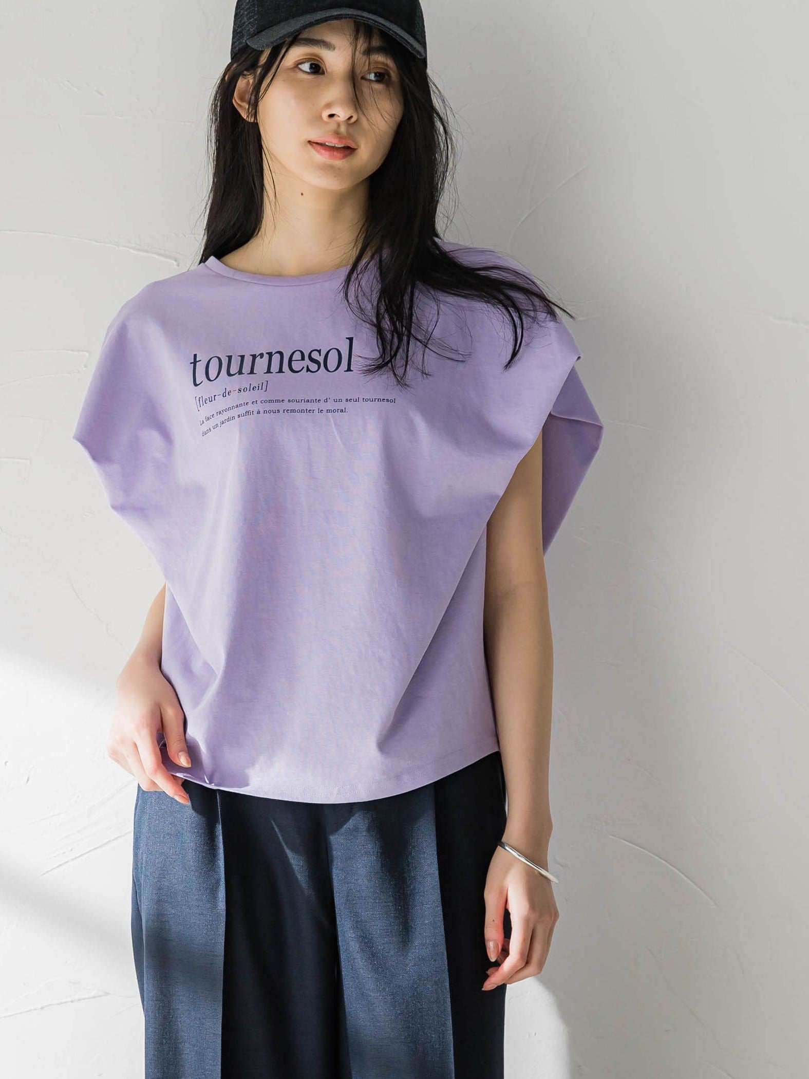 プレーティングタックプリントTシャツ≪洗濯機で洗える≫