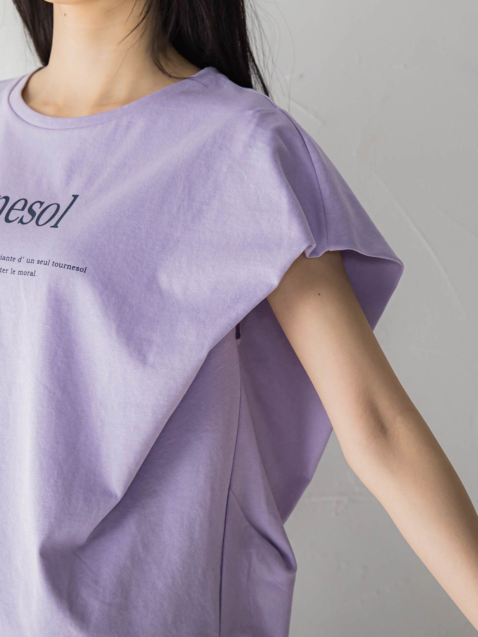 プレーティングタックプリントTシャツ≪洗濯機で洗える≫