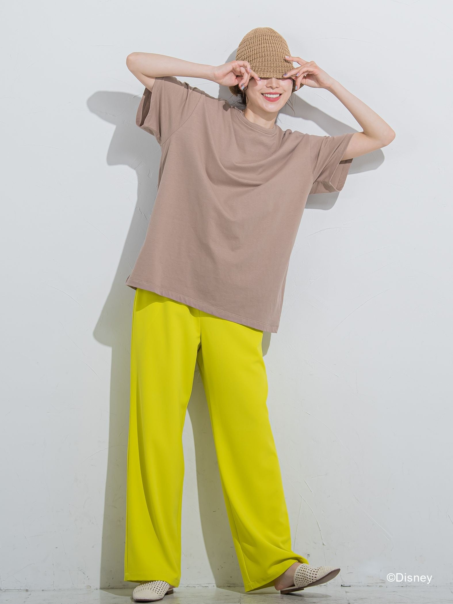 【DISNEY/ディズニー ミッキーマウス】MICKEYオーバーサイズバックプリントTシャツ《洗濯機で洗える》