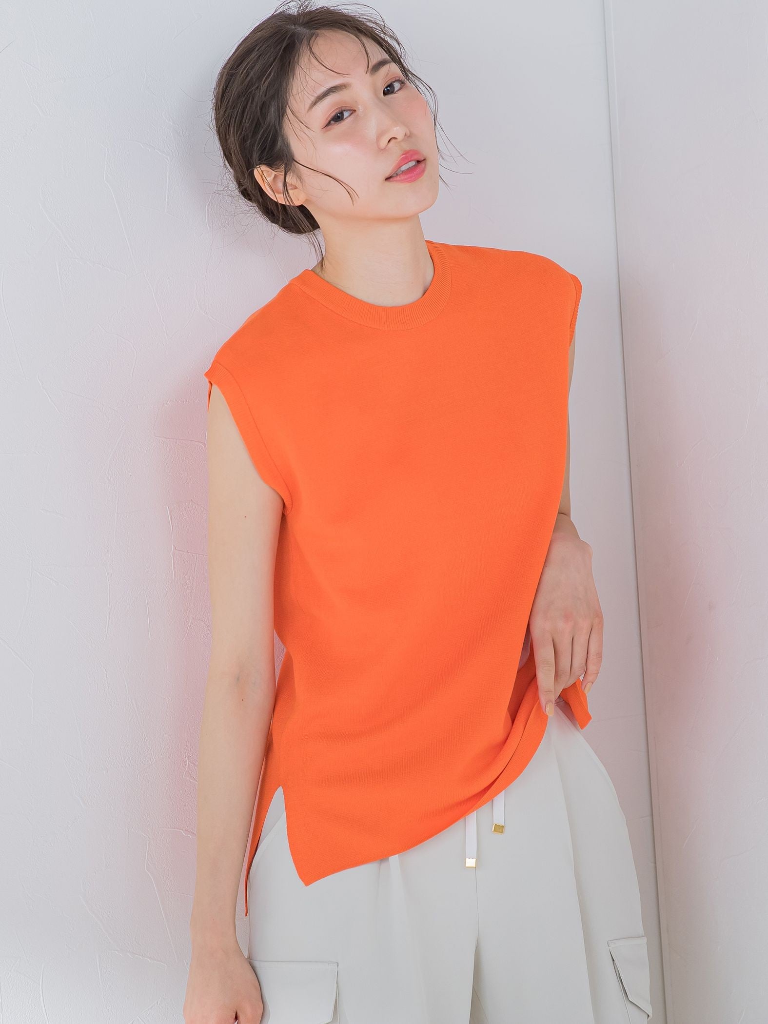 【ビッキー定番/新色登場!これからの夏に大活躍】麻タッチプルオーバー《手洗い可能》