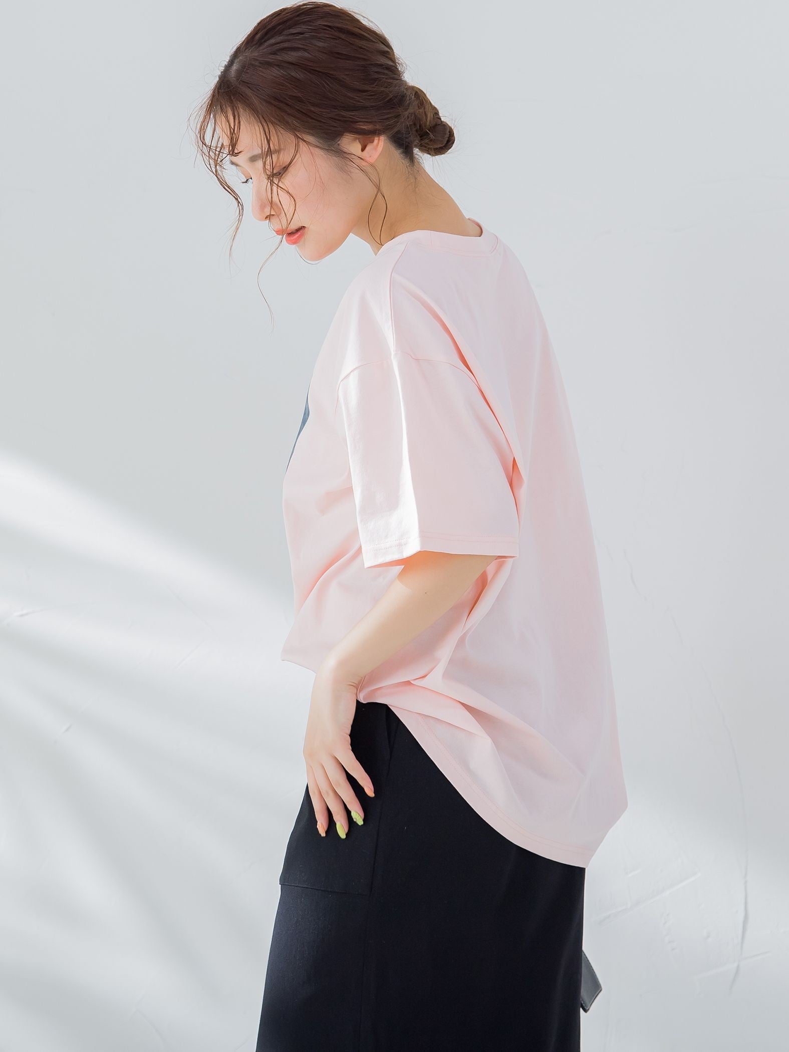 【畔勝遥さんコラボ商品】《unisex》Palm treeフォトプリントTシャツ《洗濯機で洗える》
